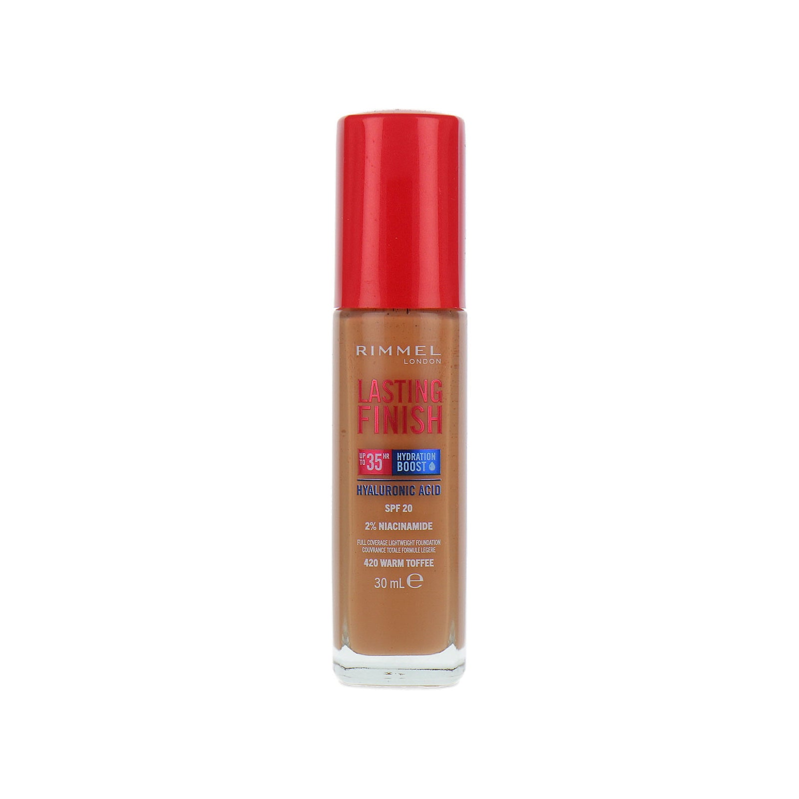 Rimmel Lasting Finish 35HR Hyaloronic Acid Foundation SPF 20 - 420 Warm Toffee