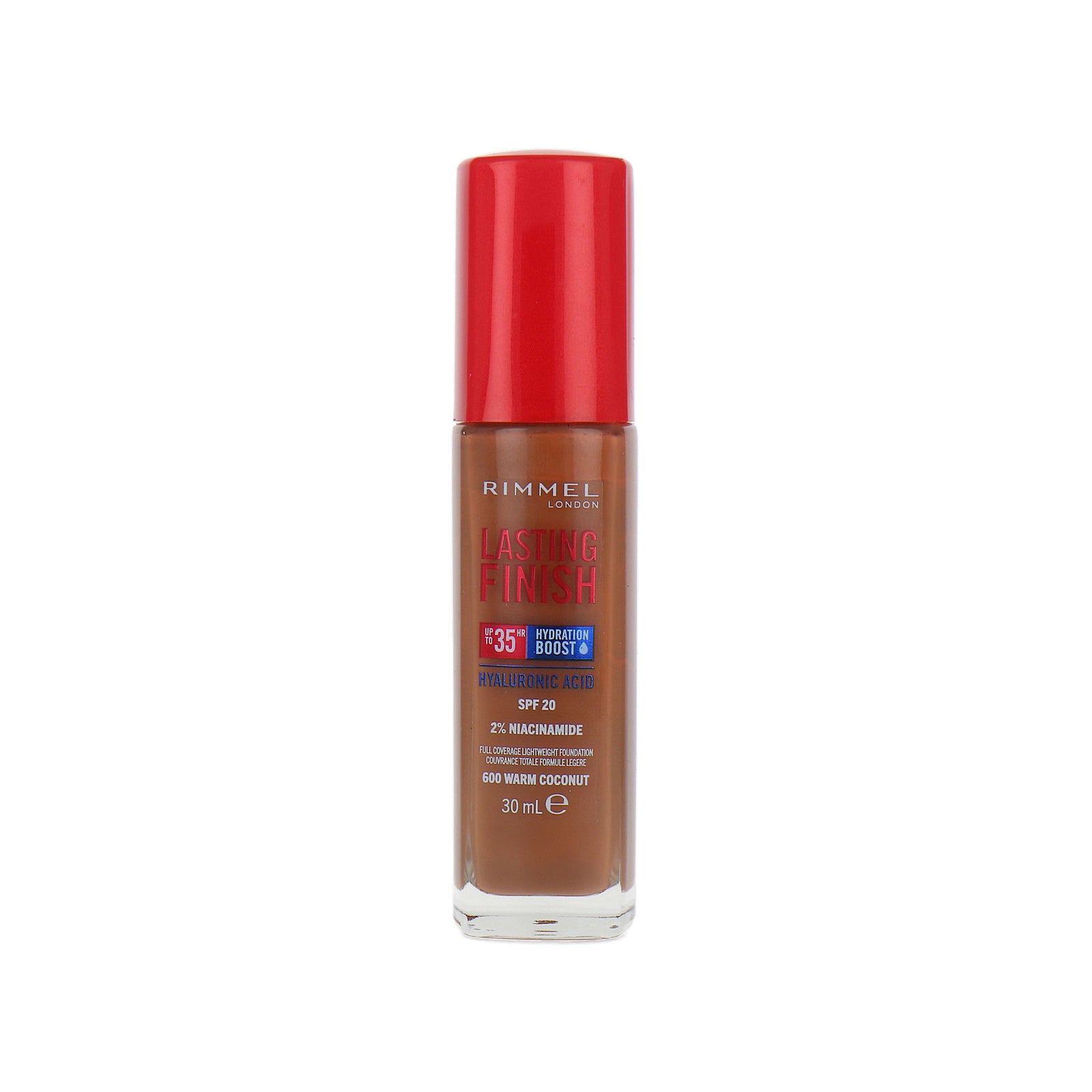 Rimmel Lasting Finish 35HR Hyaloronic Acid Foundation SPF 20 - 600 Warm Coconut