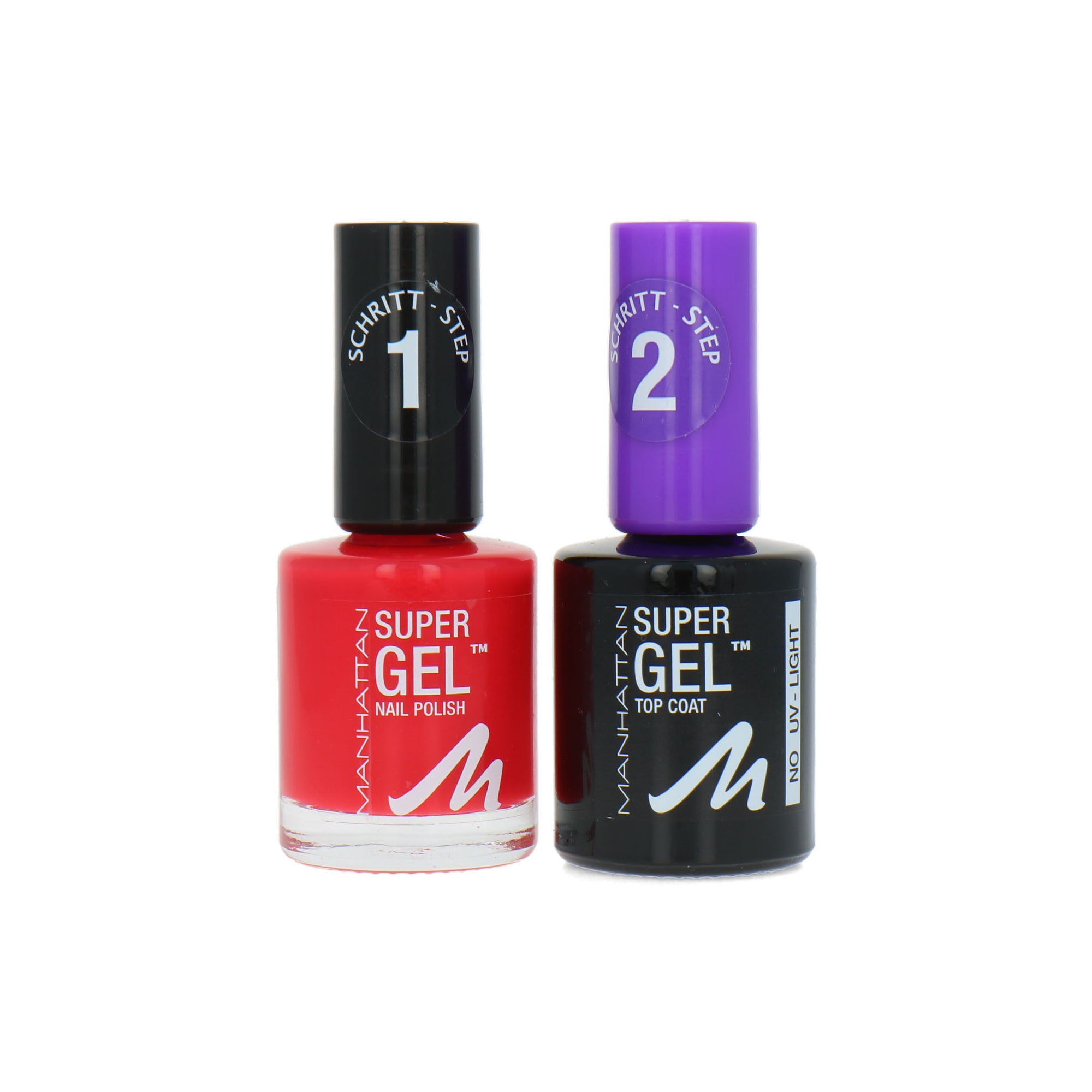 Manhattan Super Gel Duo Nagellak - 625 Devious Red + topcoat