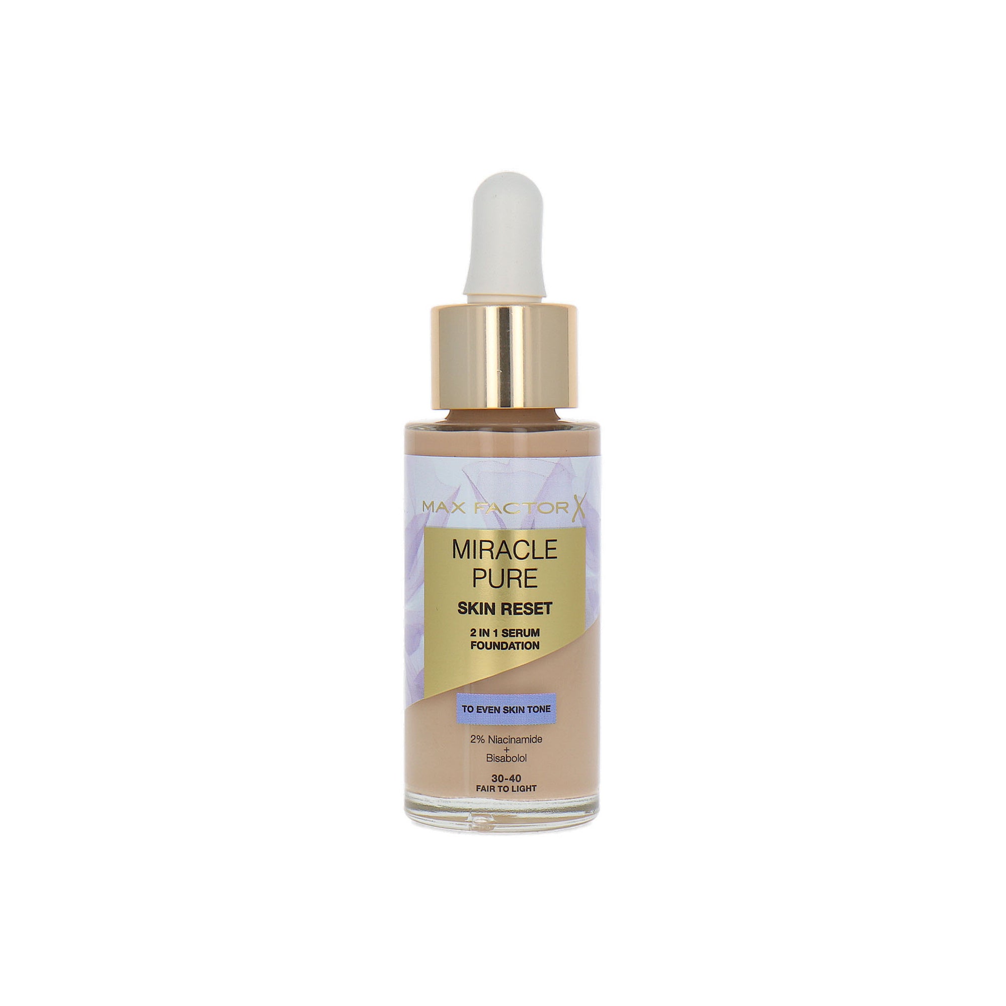 Max Factor Miracle Pure Skin Reset 2-in-1 Serum Foundation – 30-40 Fair To Light