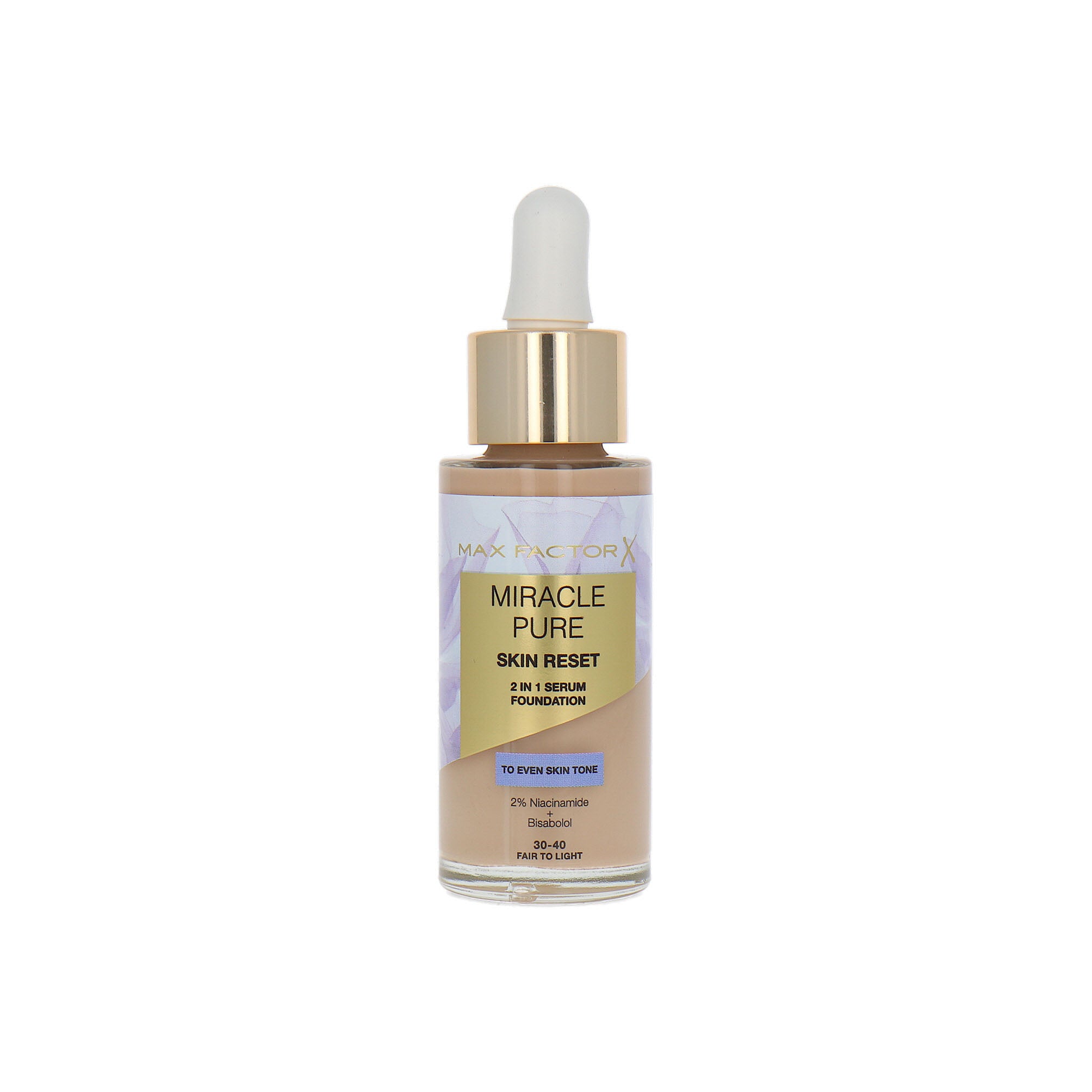 Max Factor Miracle Pure Skin Reset 2-in-1 Serum Foundation – 30-40 Fair To Light