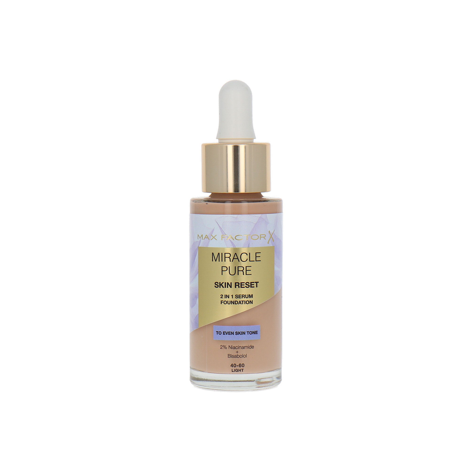 Max Factor Miracle Pure Skin Reset 2in1 Serum Foundation - 40-60 Light