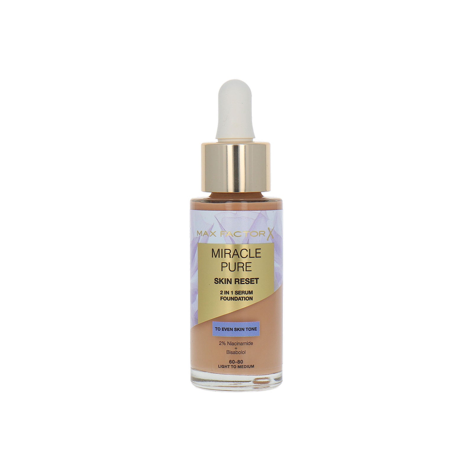 Max Factor Miracle Pure Skin Reset 2in1 Serum Foundation - 60-80 Light To Medium