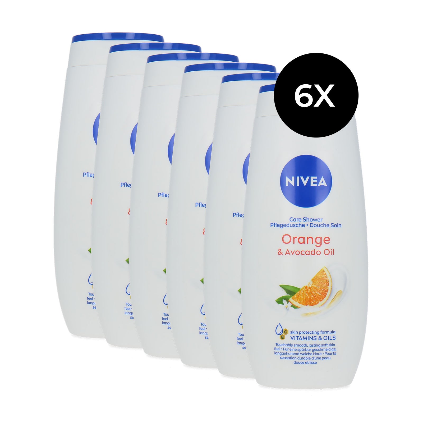 Nivea Care Shower Orange & Avocado Oil Douchegel - 6 x 250 ml
