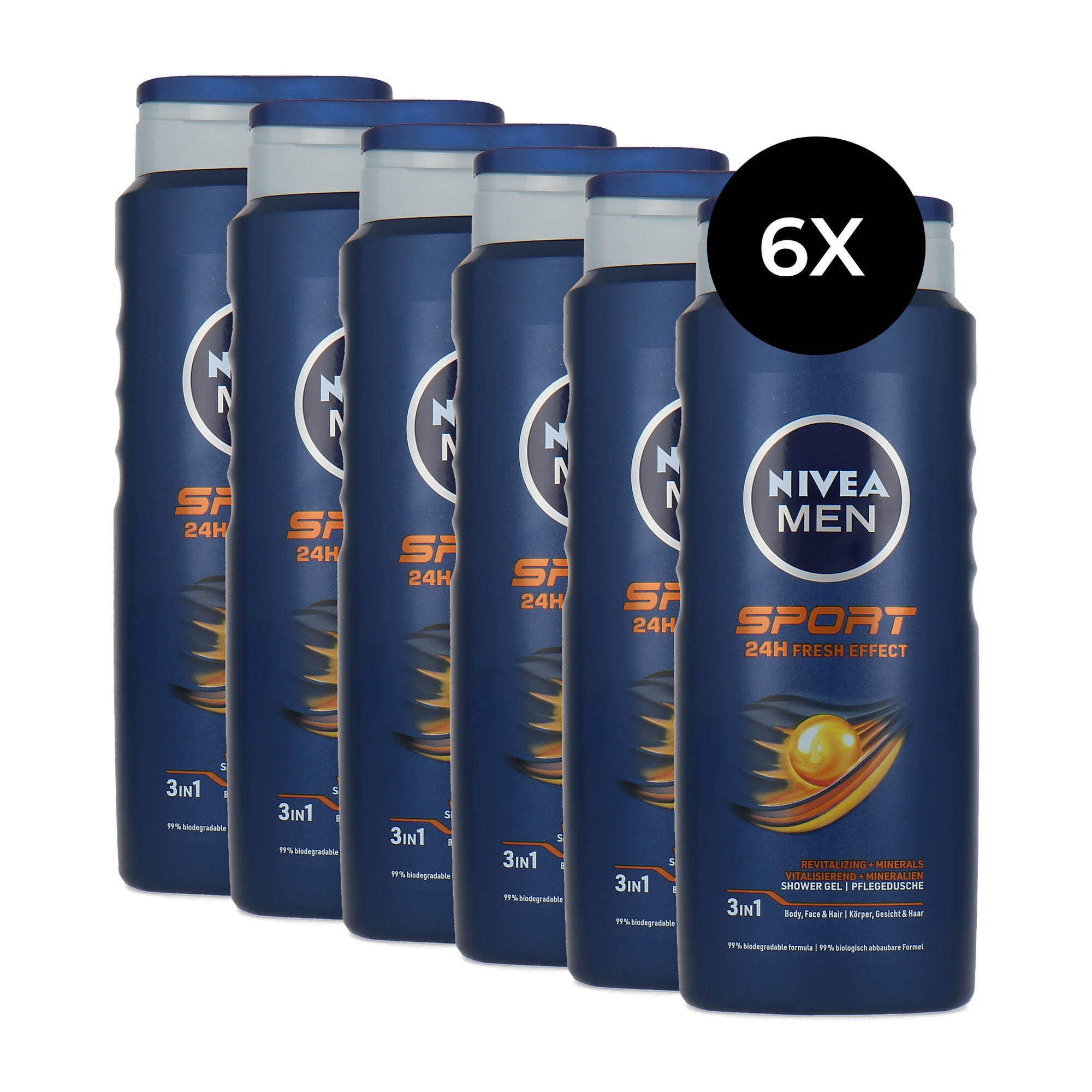 Nivea Men Sport Douchegel - 6 x 500 ml