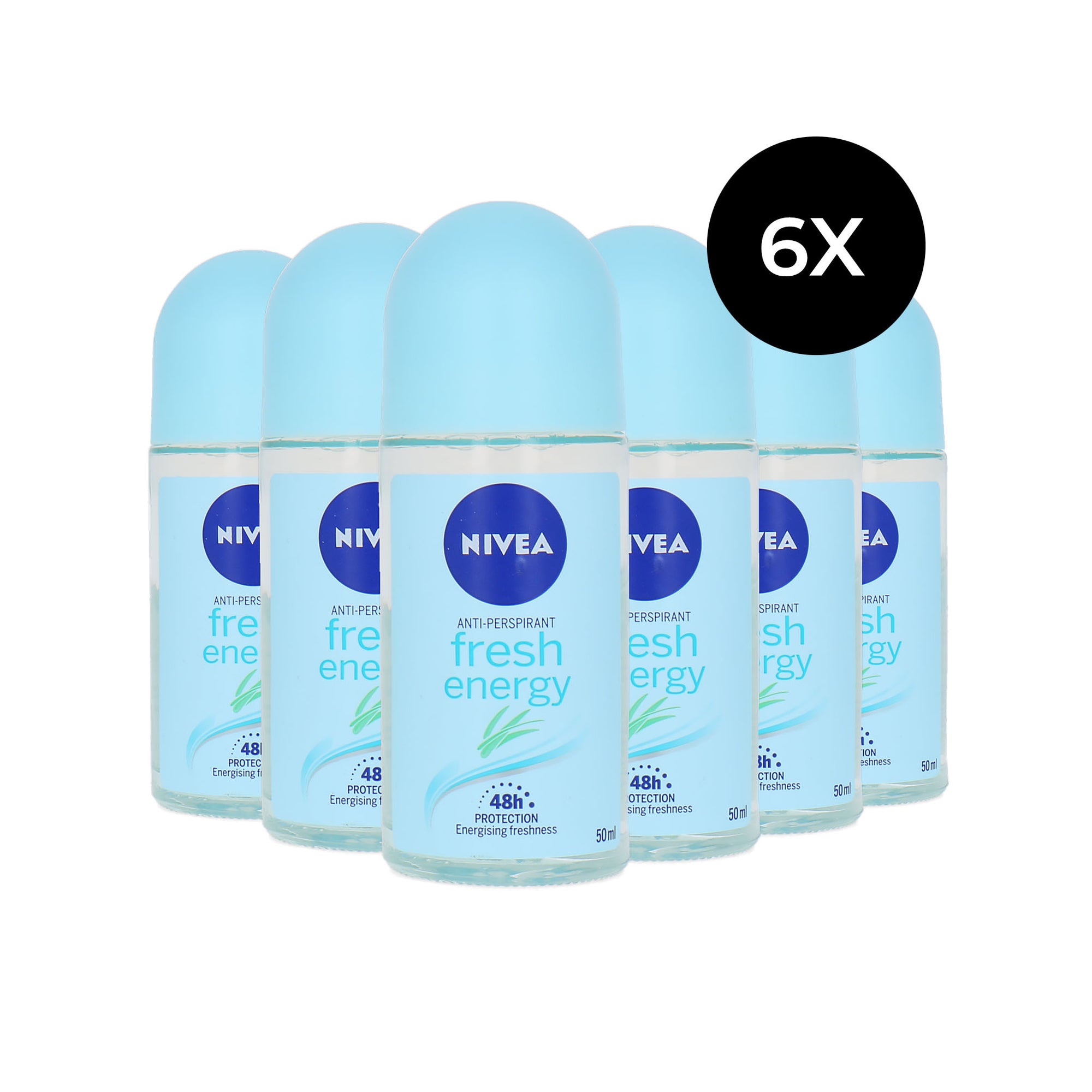 Nivea Fresh Energy Deo Roller - 6 x 50 ml
