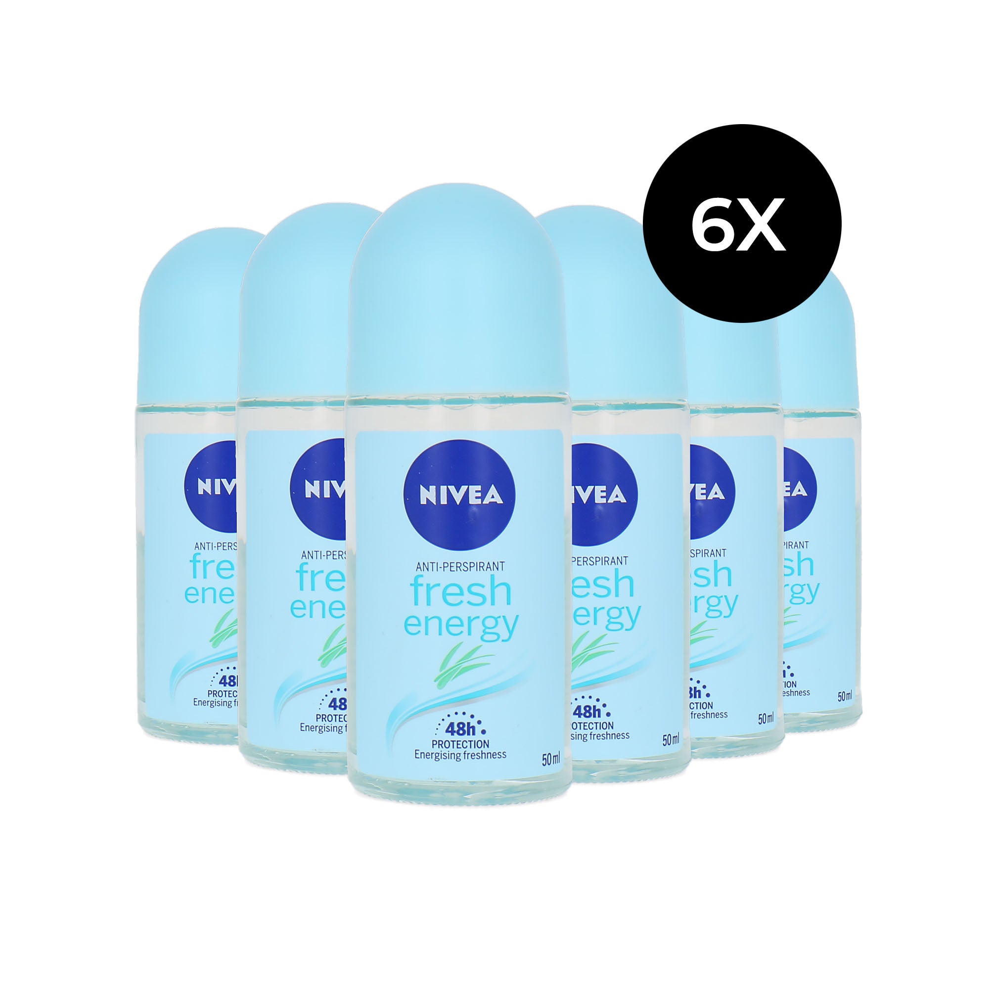 Nivea Fresh Energy Deo Roller - 6 x 50 ml