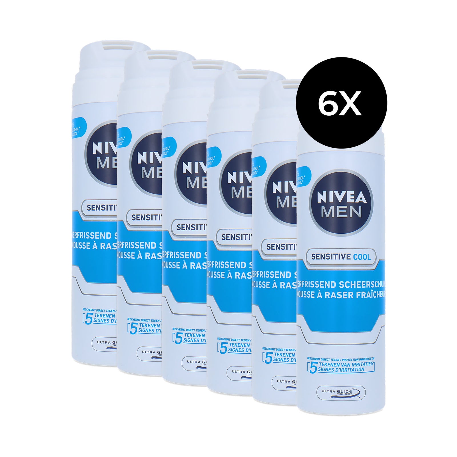 Nivea Men Sensitive Cool Rasiergel – 6 x 200 ml