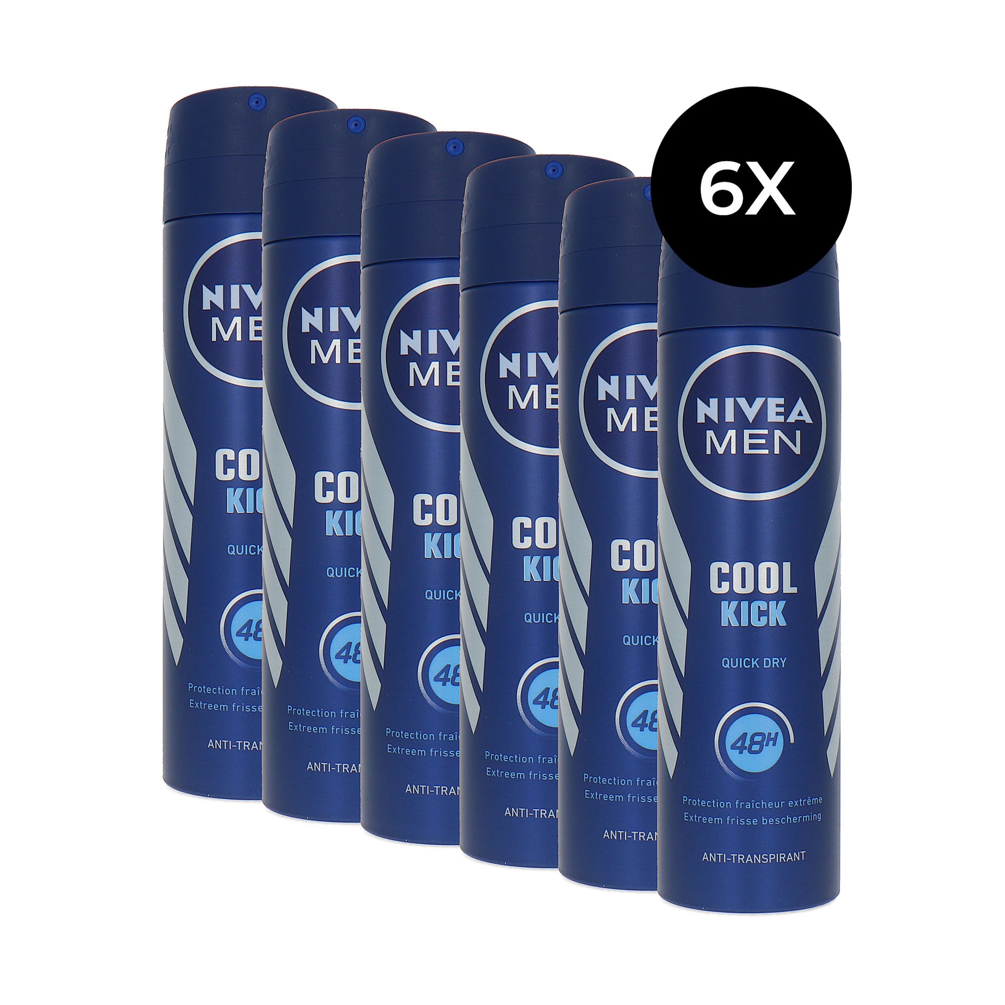 Nivea Men Cool Kick Deospray - 6 x 150 ml