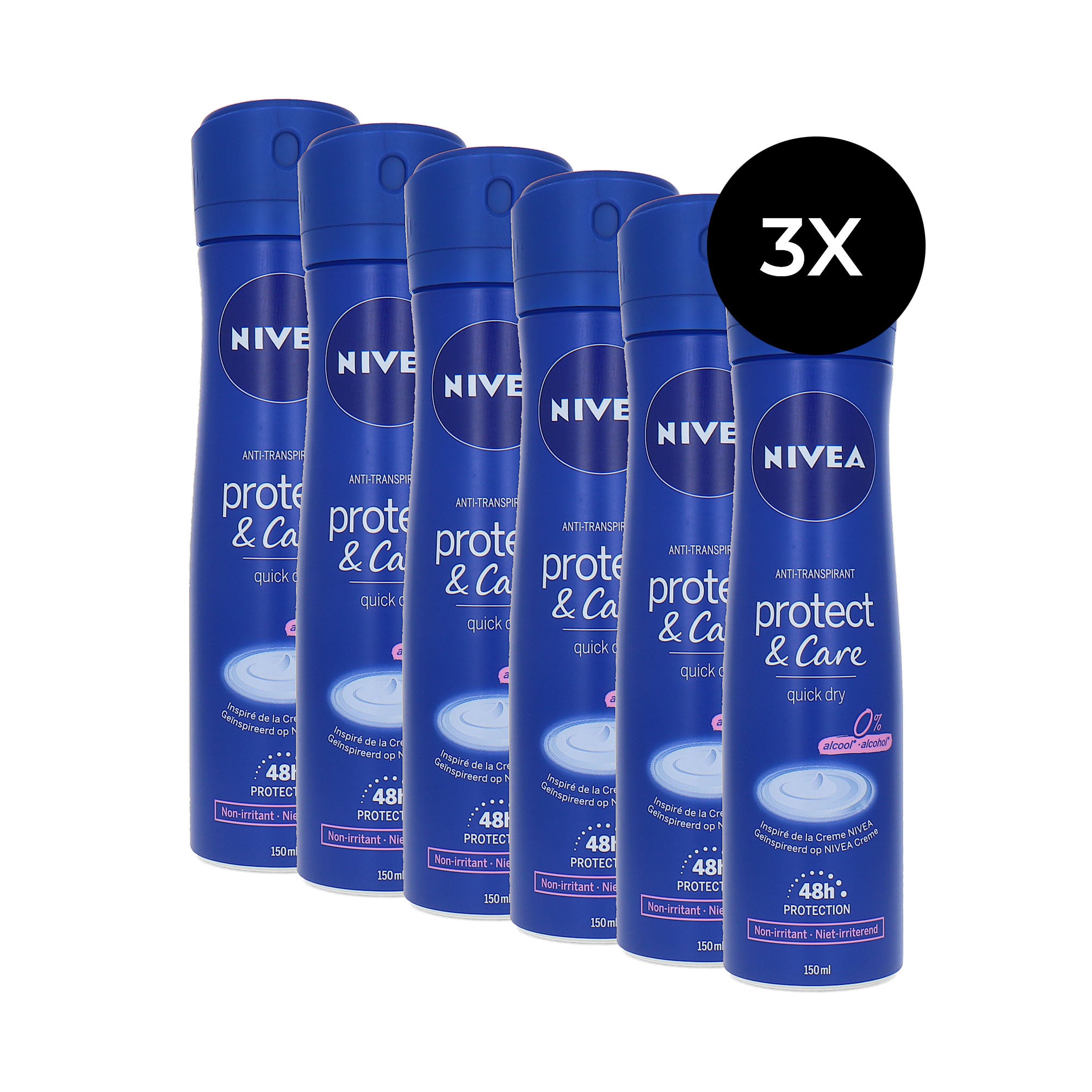 Nivea Protect & Care Deodorant Spray - 6 x 150 ml