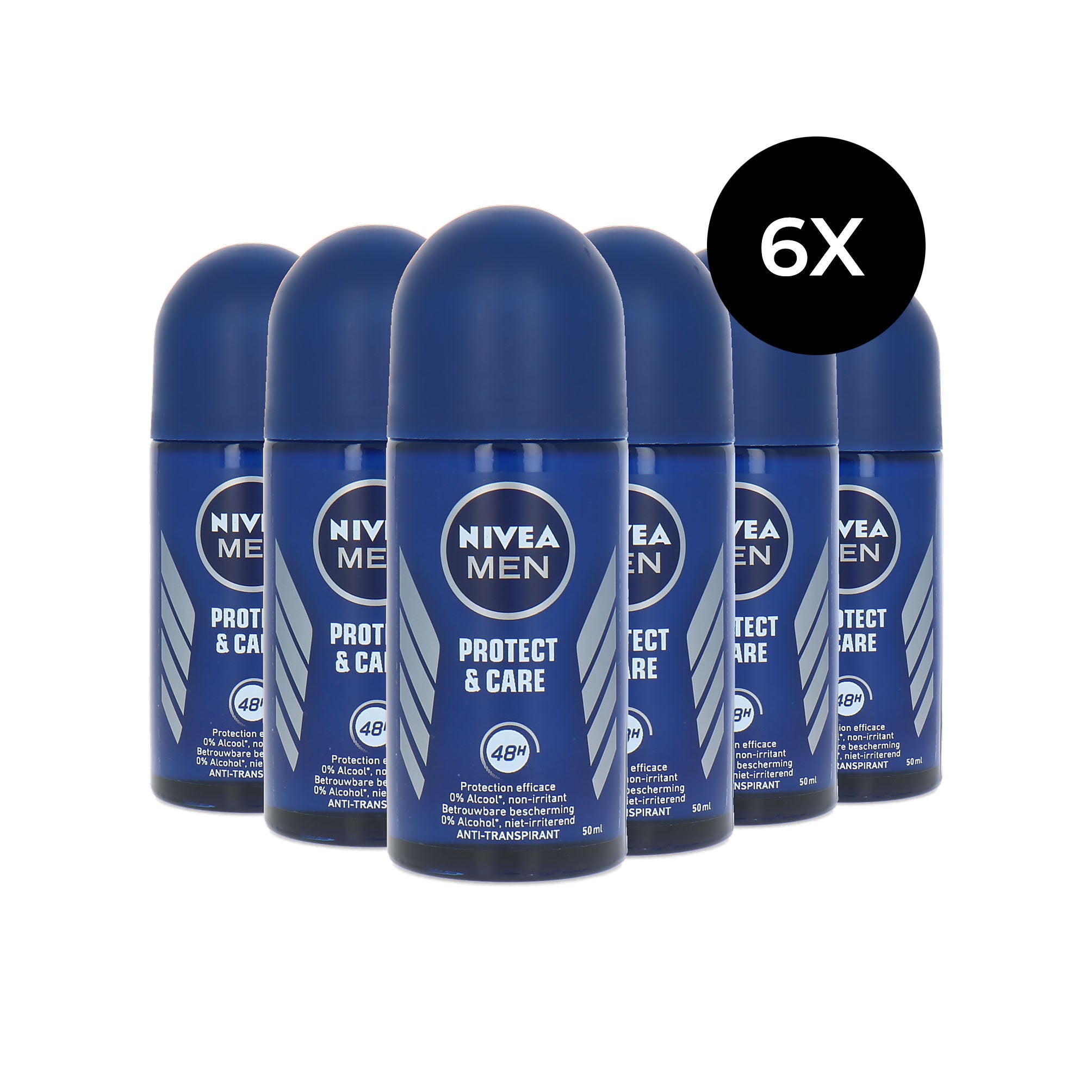 Nivea Men Protect & Care Deo Roller - 6 x 50 ml