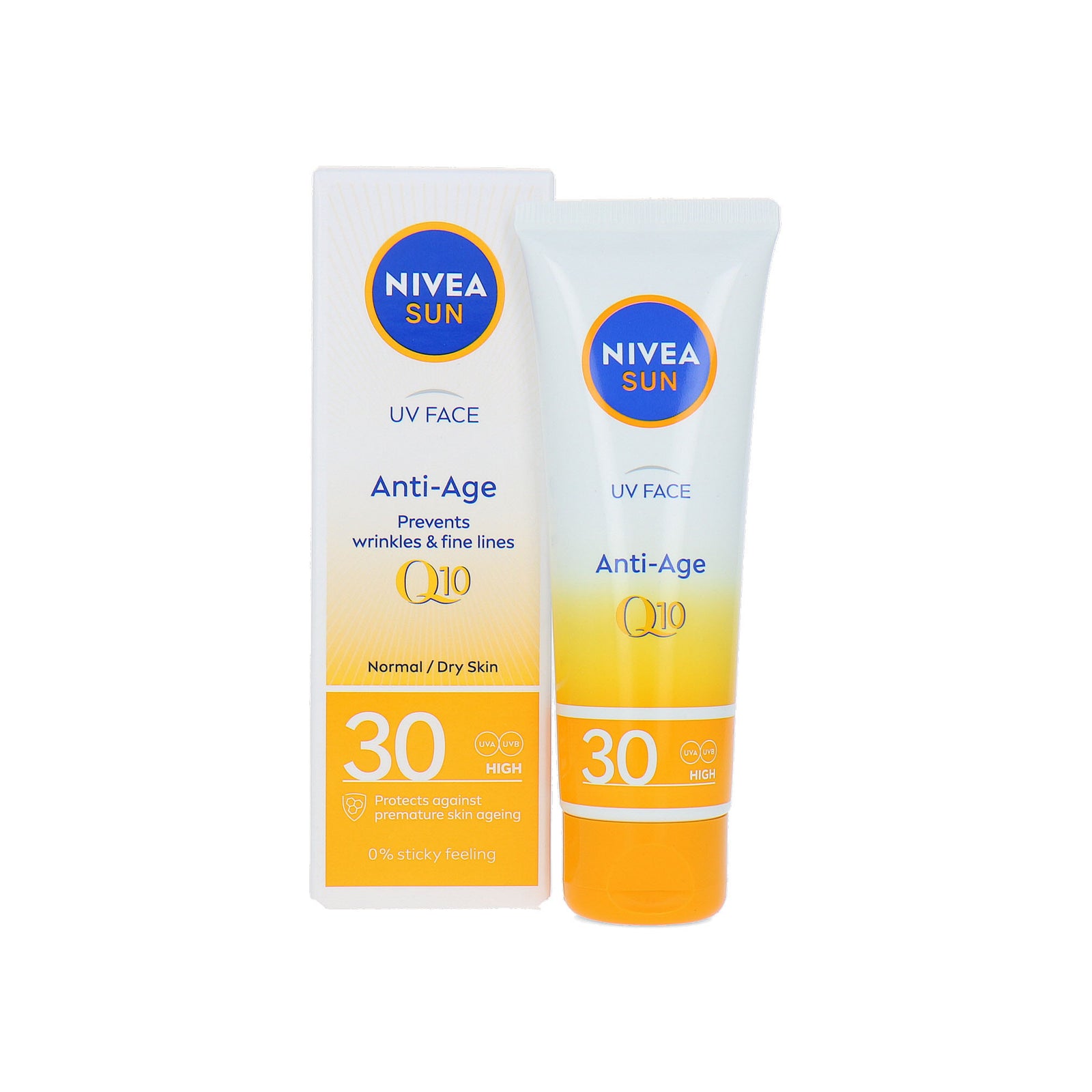 Nivea Sun UV Face Q10 SPF 30 Anti-Age Zonnebrandcrème - 50 ml (voor normale tot droge huid)