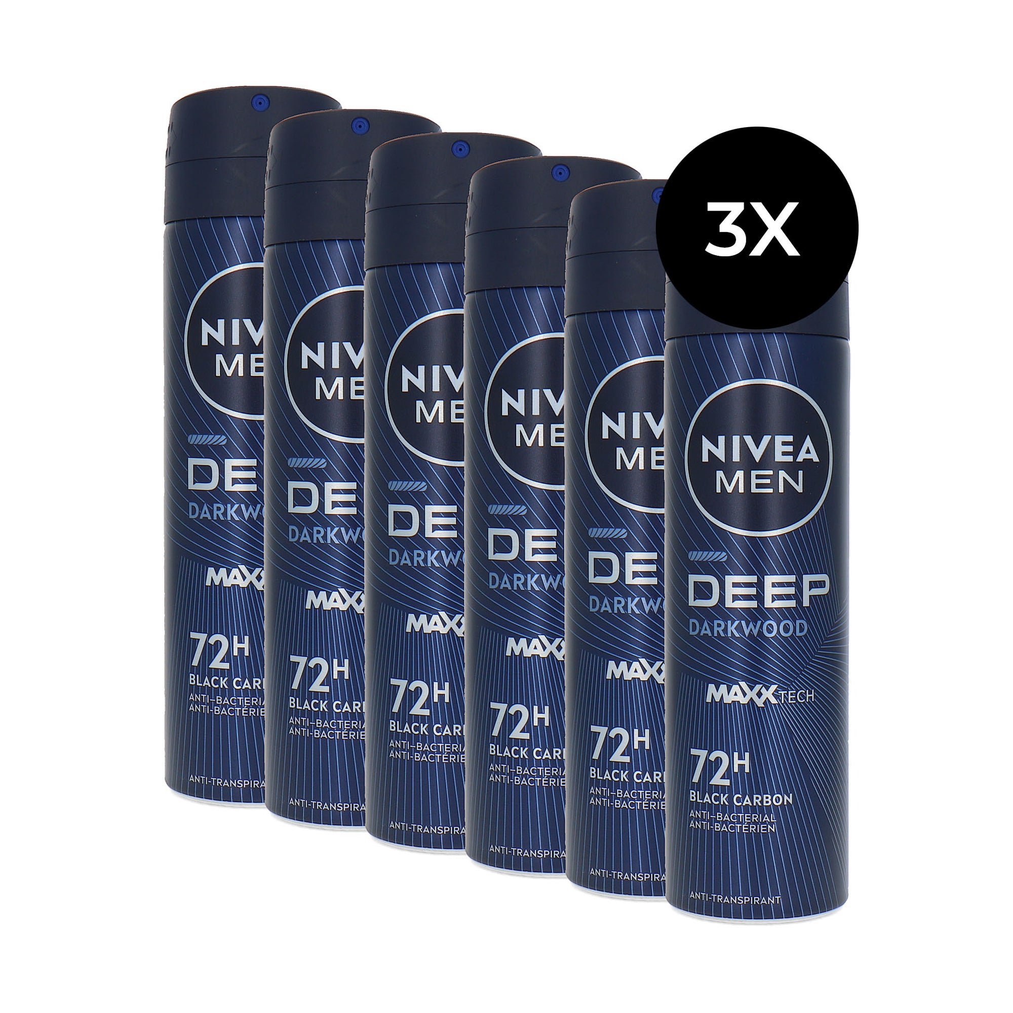 Nivea Men Deep Darkwoord Deodorant Spray - 6 x 150 ml
