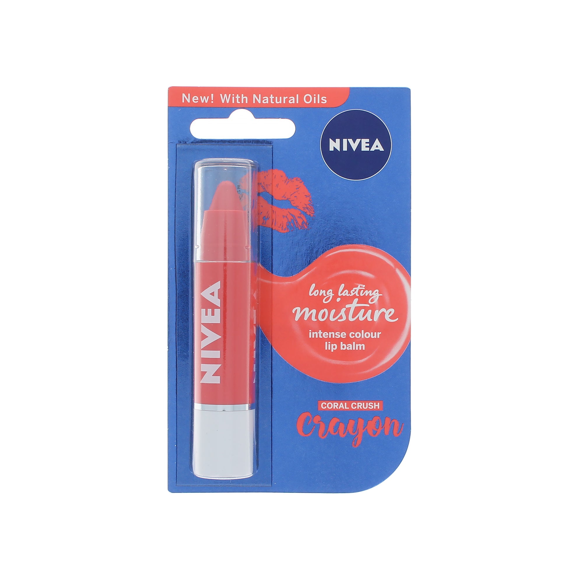 Nivea Long Lasting Moisture Intense Colour Lipbalm - Coral Crush