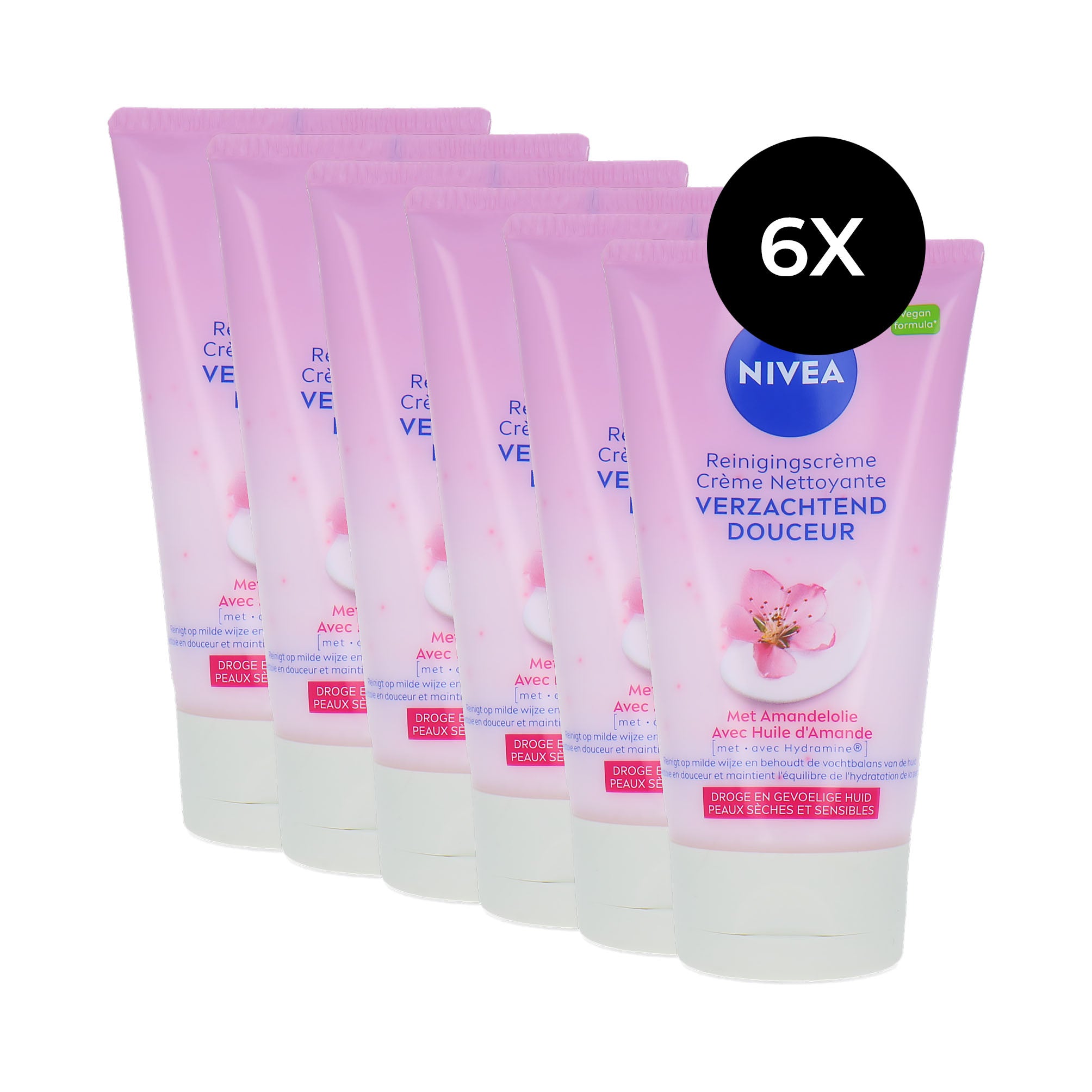 Nivea Soothing Cleansing Cream - 6 x 150 ml (voor droge en gevoelige huid)