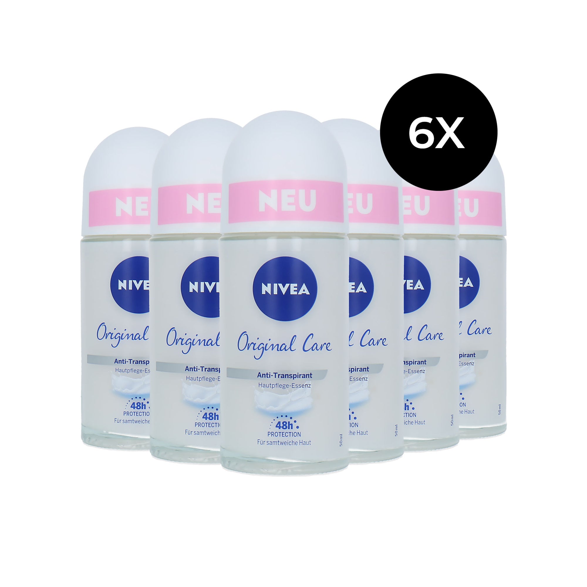 Nivea Original Care Deo Roller - 6 x 50 ml
