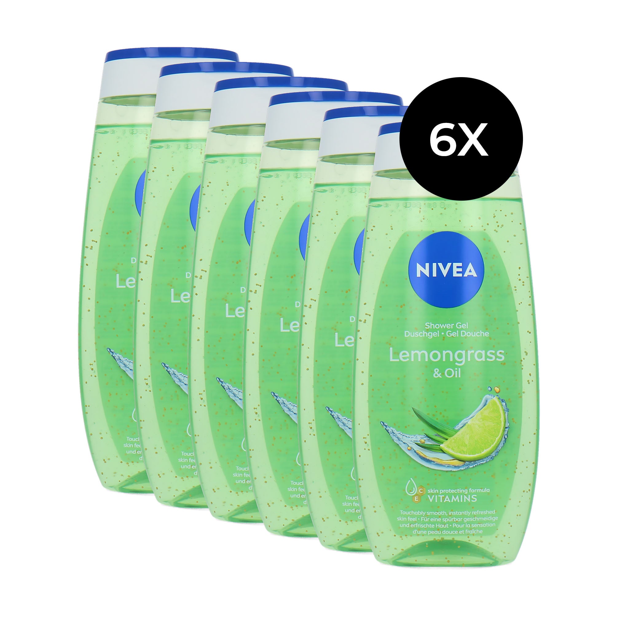 Nivea Lemongrass & Oil Shower Gel - 6 x 250 ml