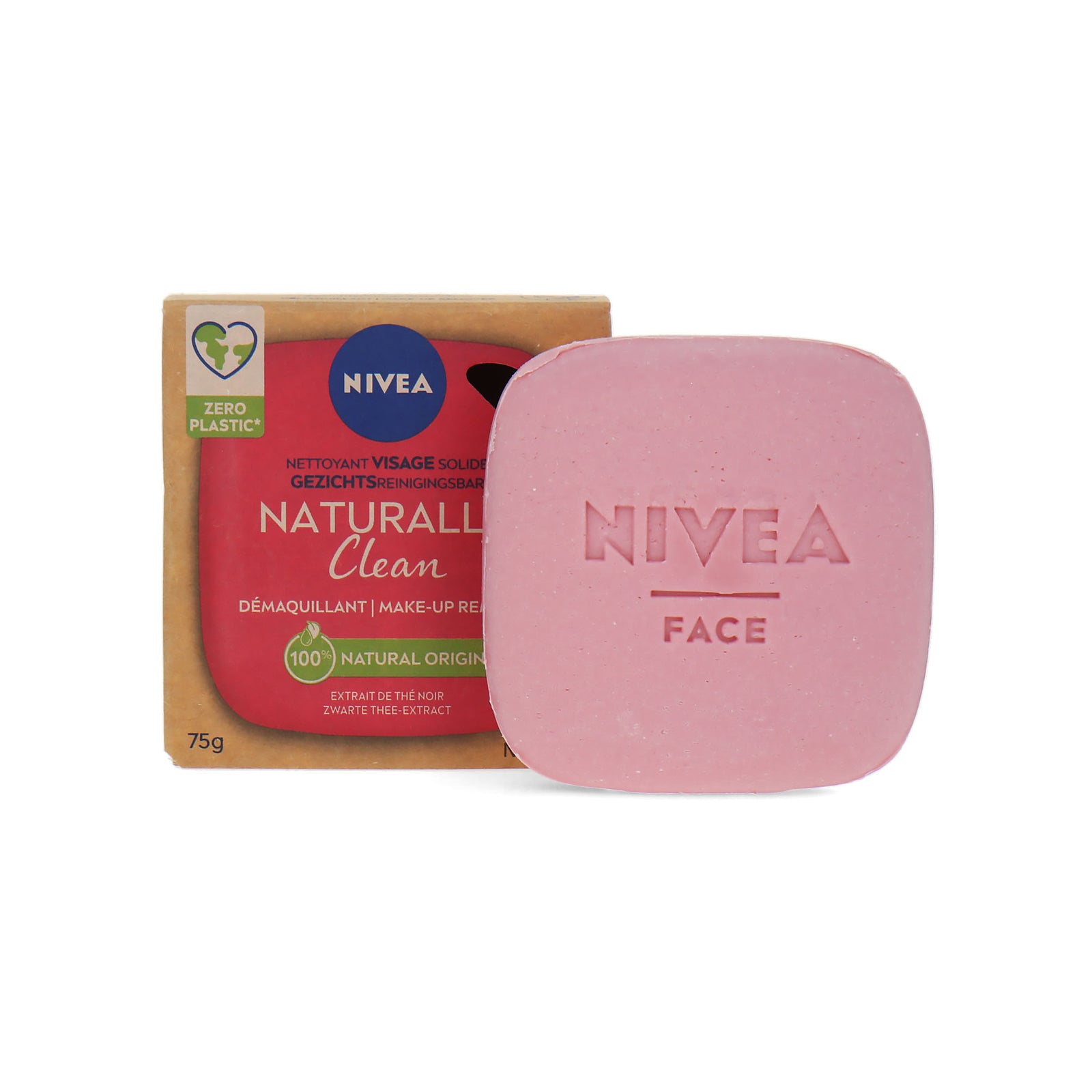 Nivea Naturally Clean Face Bar Make-up Remover - 75 gr