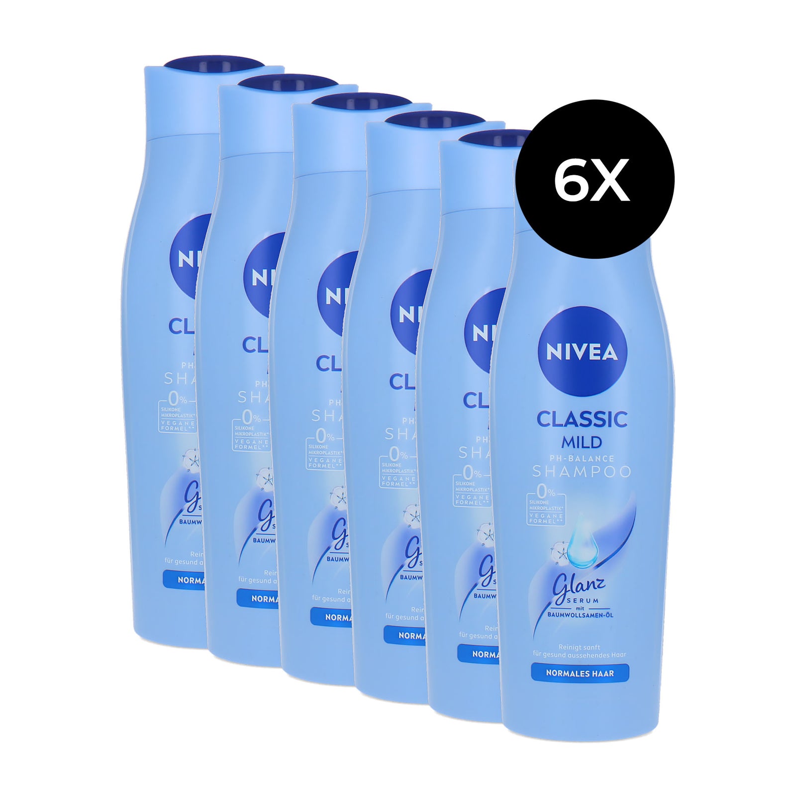 Nivea Classic Mild Shampoo - 6 x 250 ml