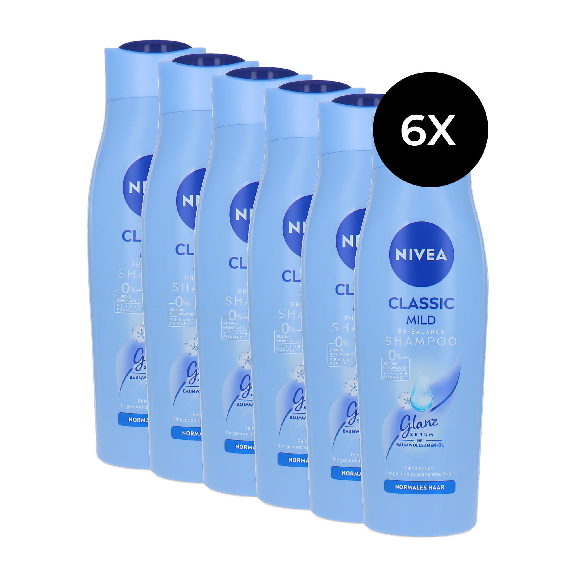 Nivea Classic Mild Shampoo - 6 x 250 ml