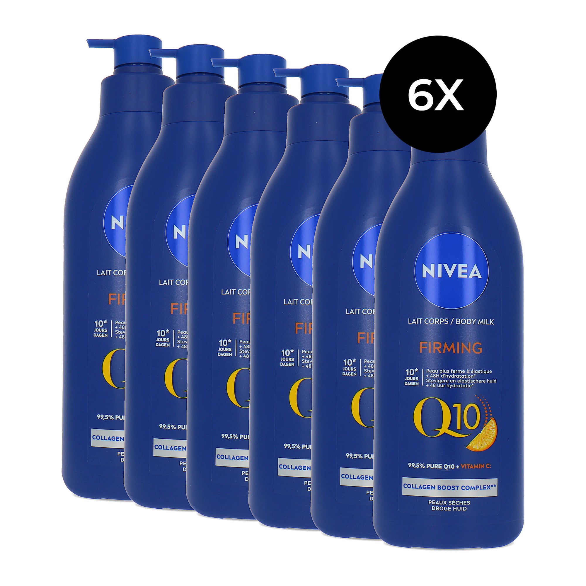 Nivea Q10 Firming Body Milk - 6 x 400 ml
