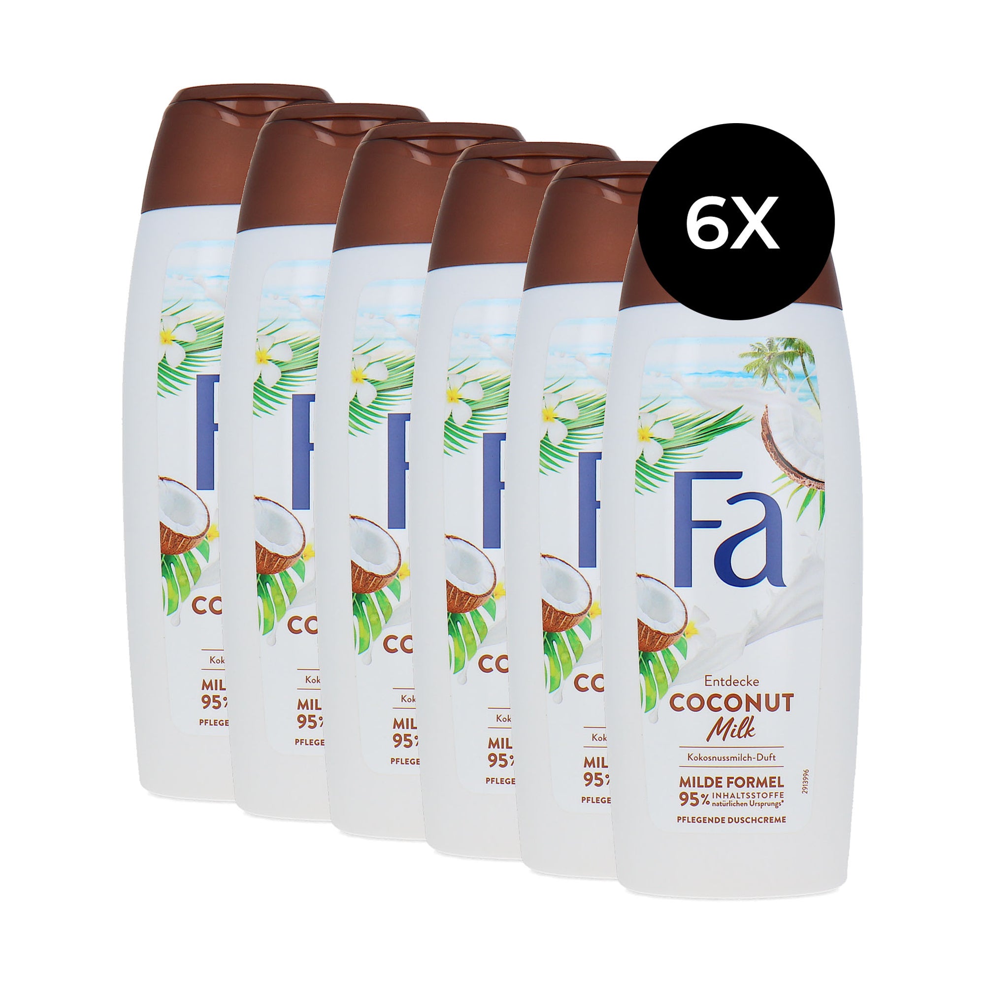 Fa Shower Cream Coconut Milk - 6 x 250 ml