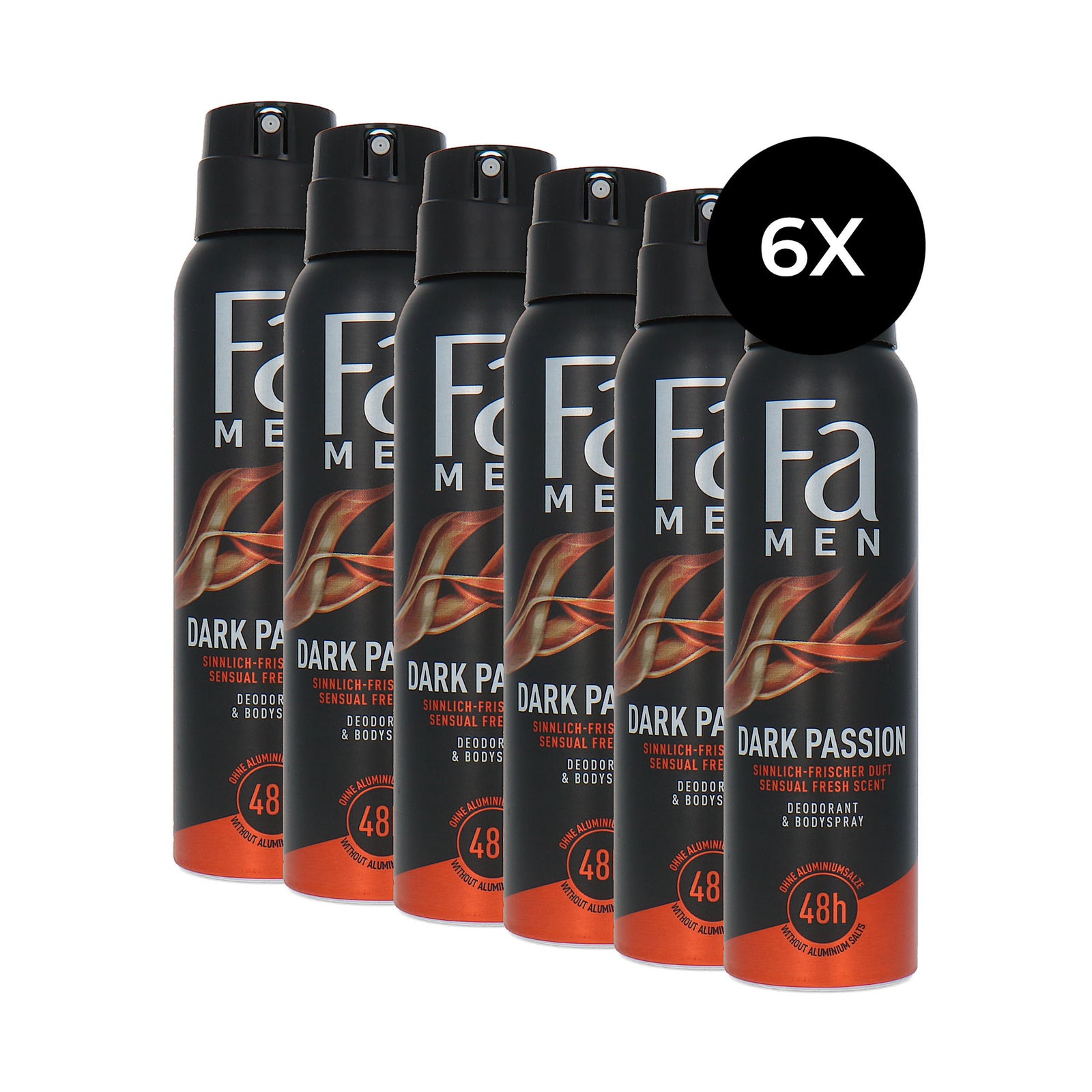 Fa Men Dark Passion Deospray - 6 x 150 ml