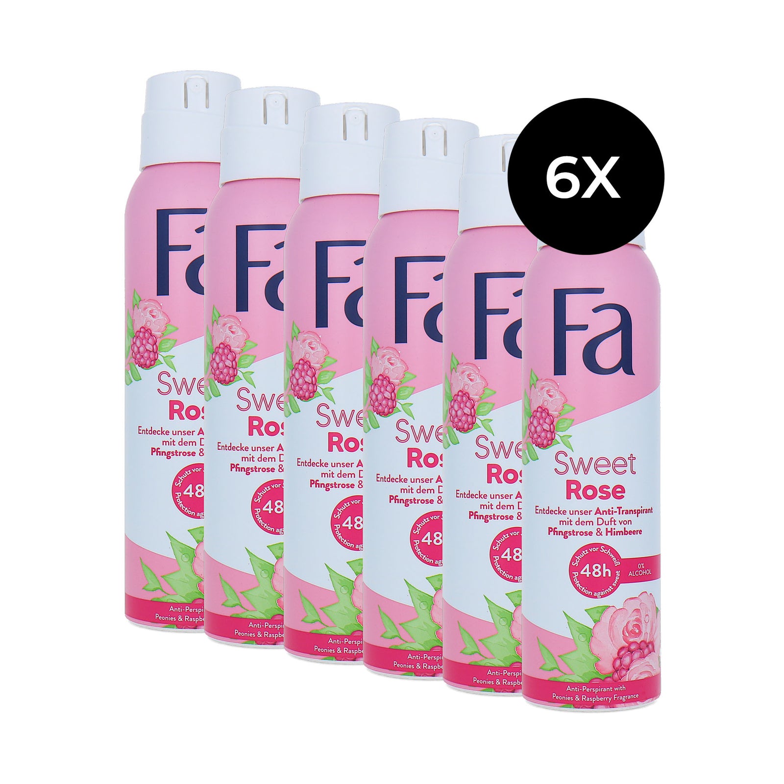 Fa Sweet Rose Deodorant Spray – 6 x 150 ml
