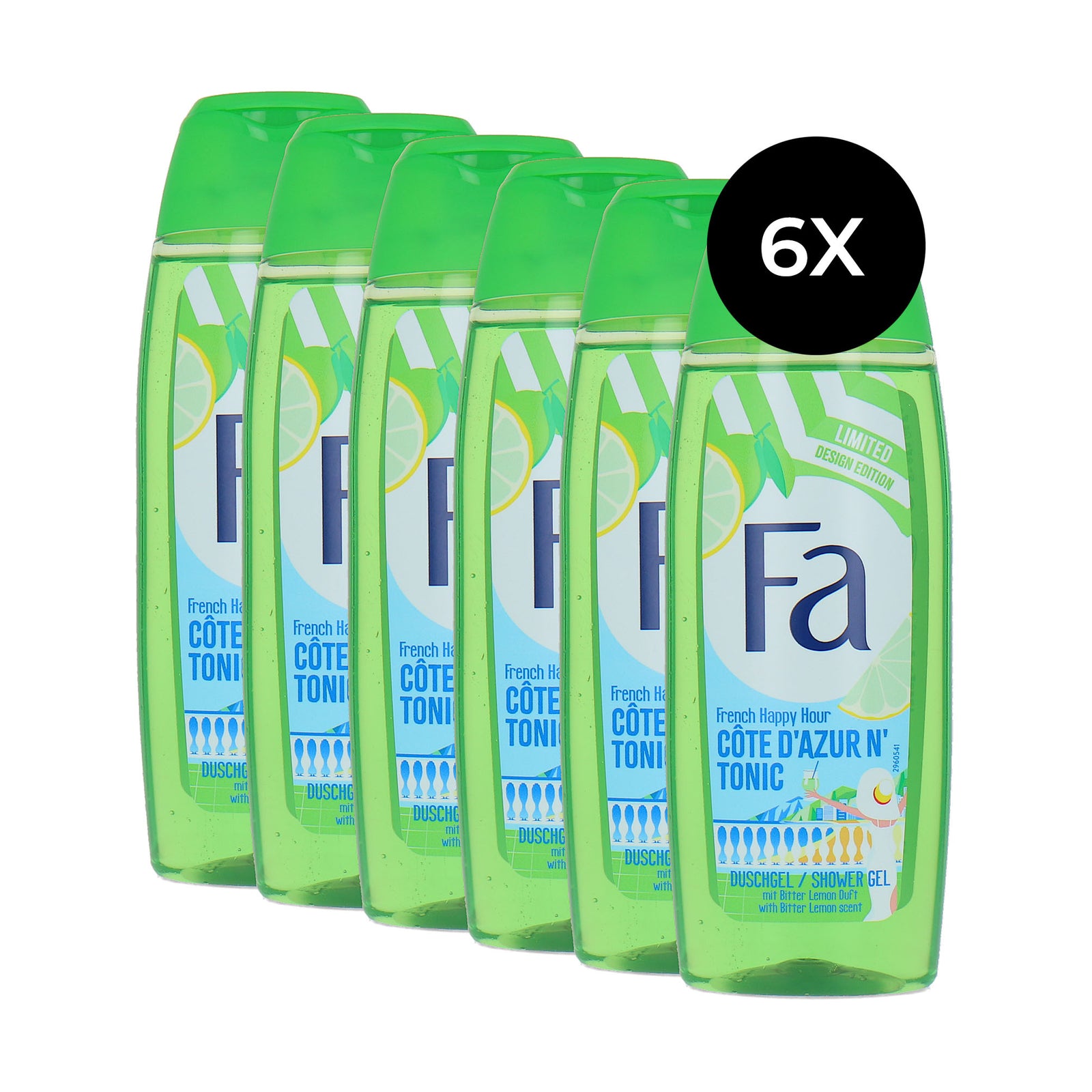 Fa Côte D'Azur N' Tonic Shower Gel - 6 x 250 ml