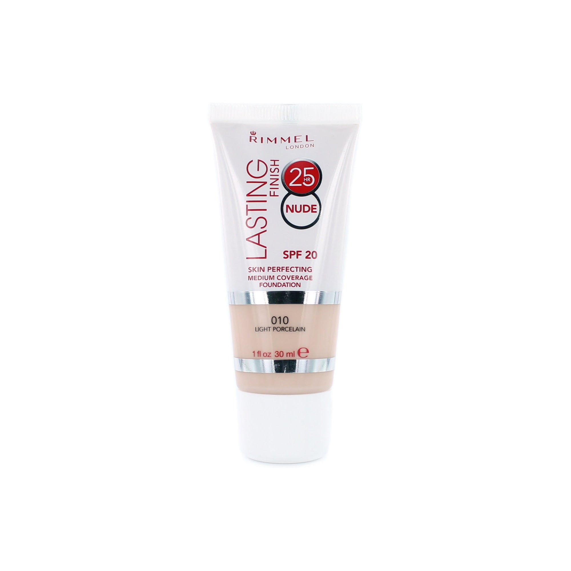 Rimmel Lasting Finish 25 HR Nude Foundation - 010 Light Porcelain (Tube)