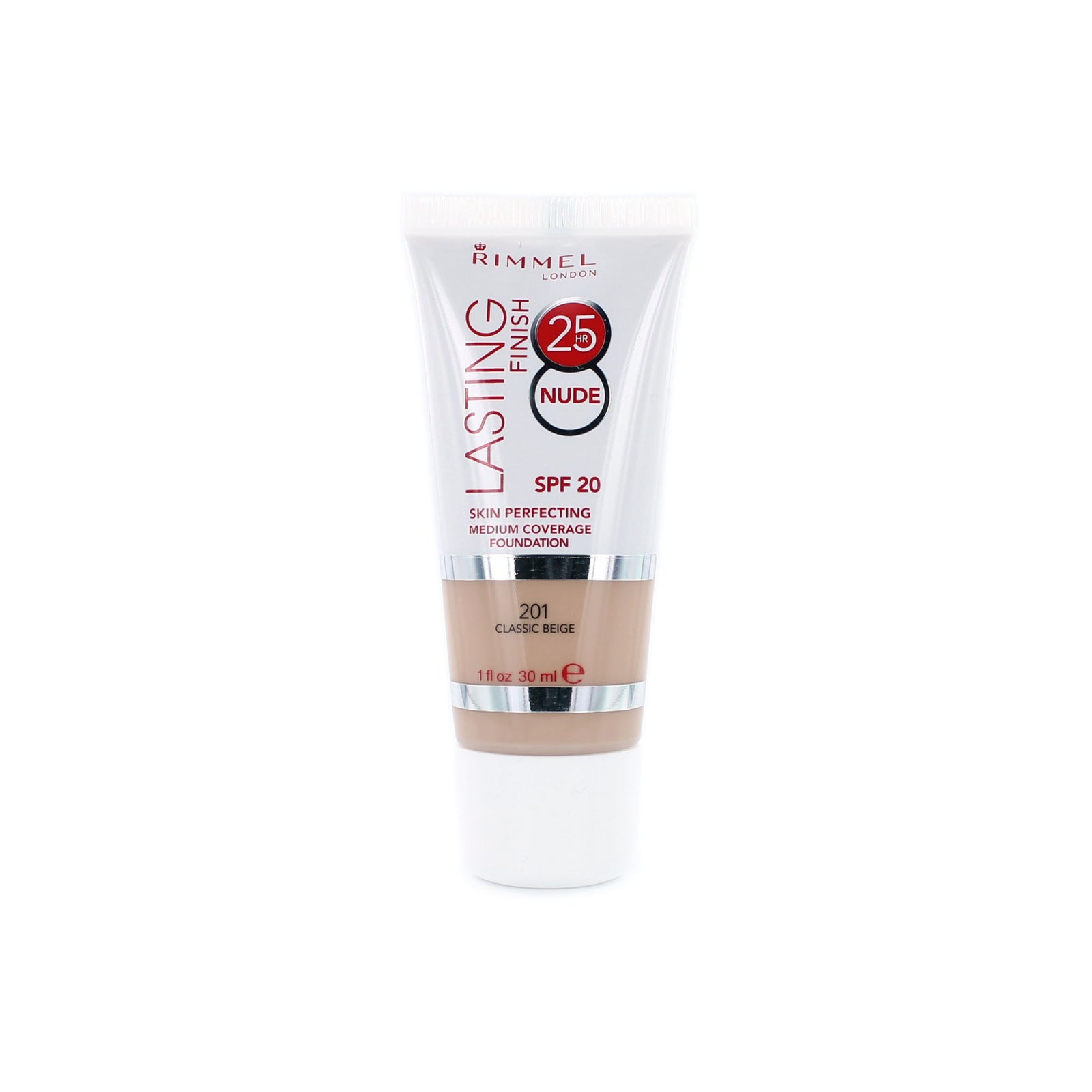Rimmel Lasting Finish 25 HR Nude Foundation - 201 Classic Beige (Tube)