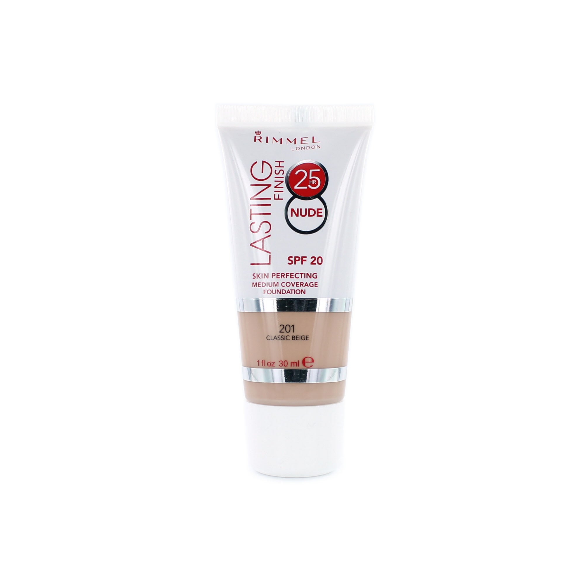 Rimmel Lasting Finish 25 HR Nude Foundation - 201 Classic Beige (Tube)