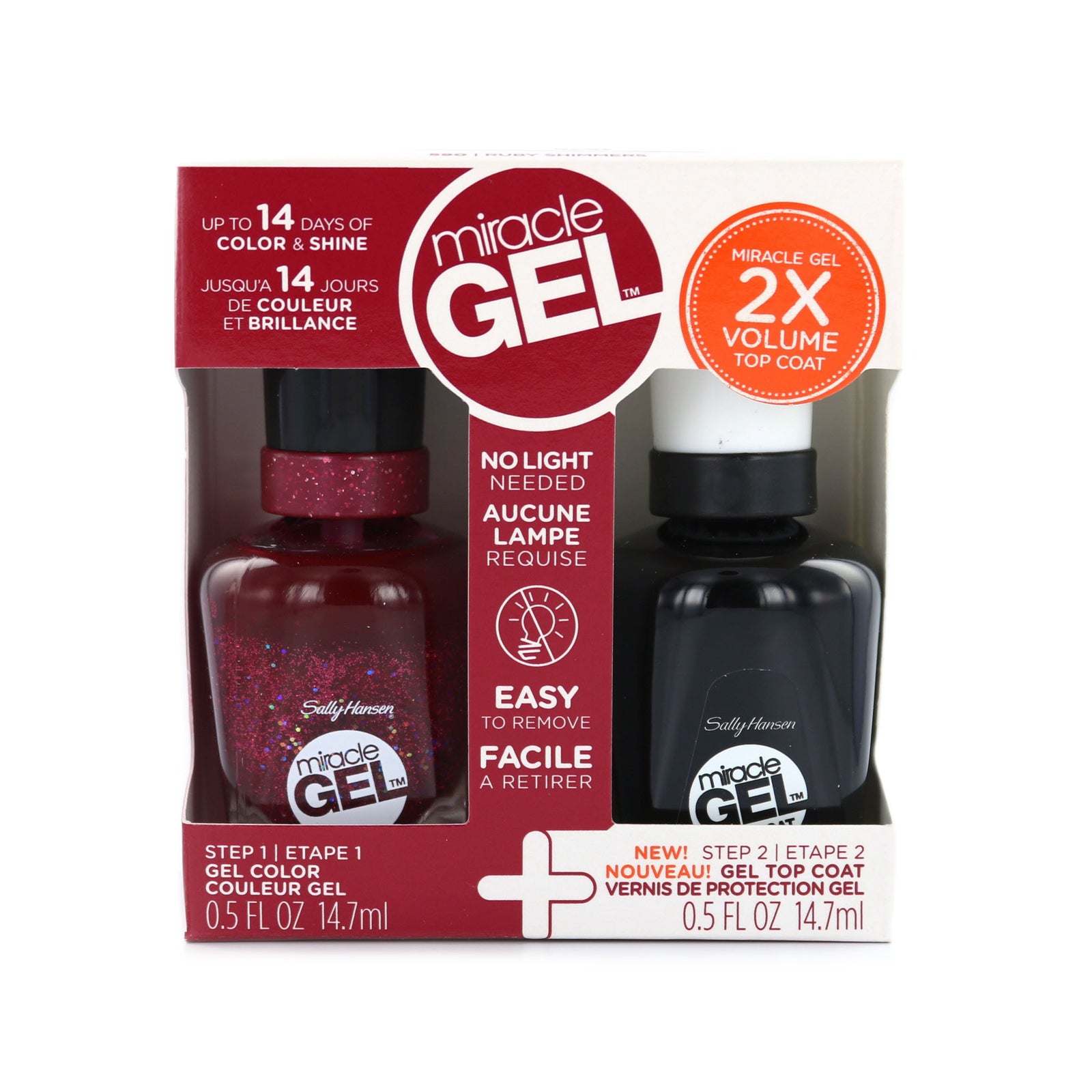 Sally Hansen Miracle Gel Duopack Nagellak - 590 Ruby Shimmers