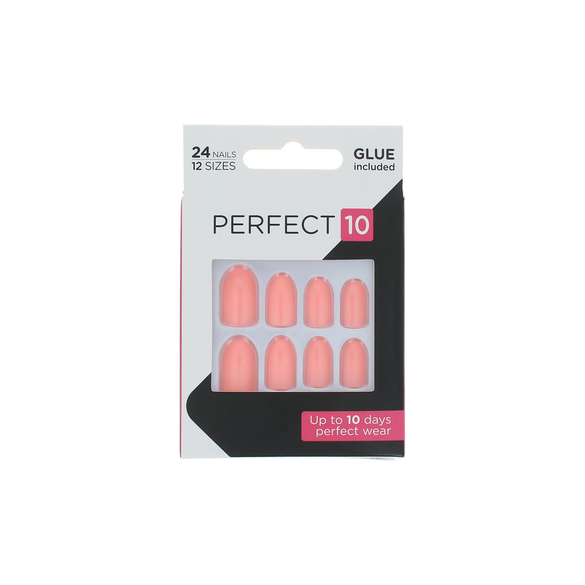 Elegant Touch Perfect 10 Pre-Glued Nails - Coral Craze