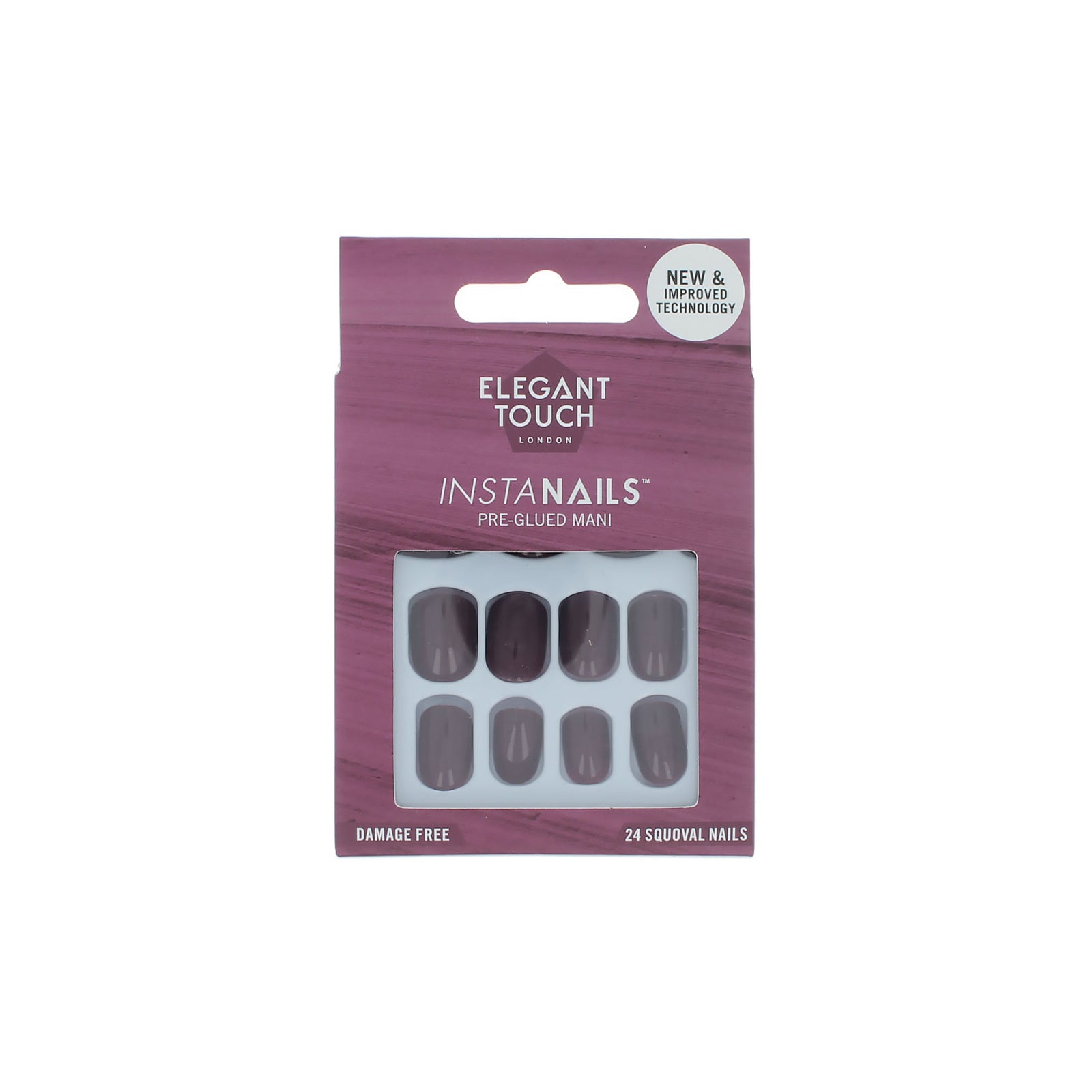 Elegant Touch Insta 24 Nails Pre-Glued Mani - Divine Wine