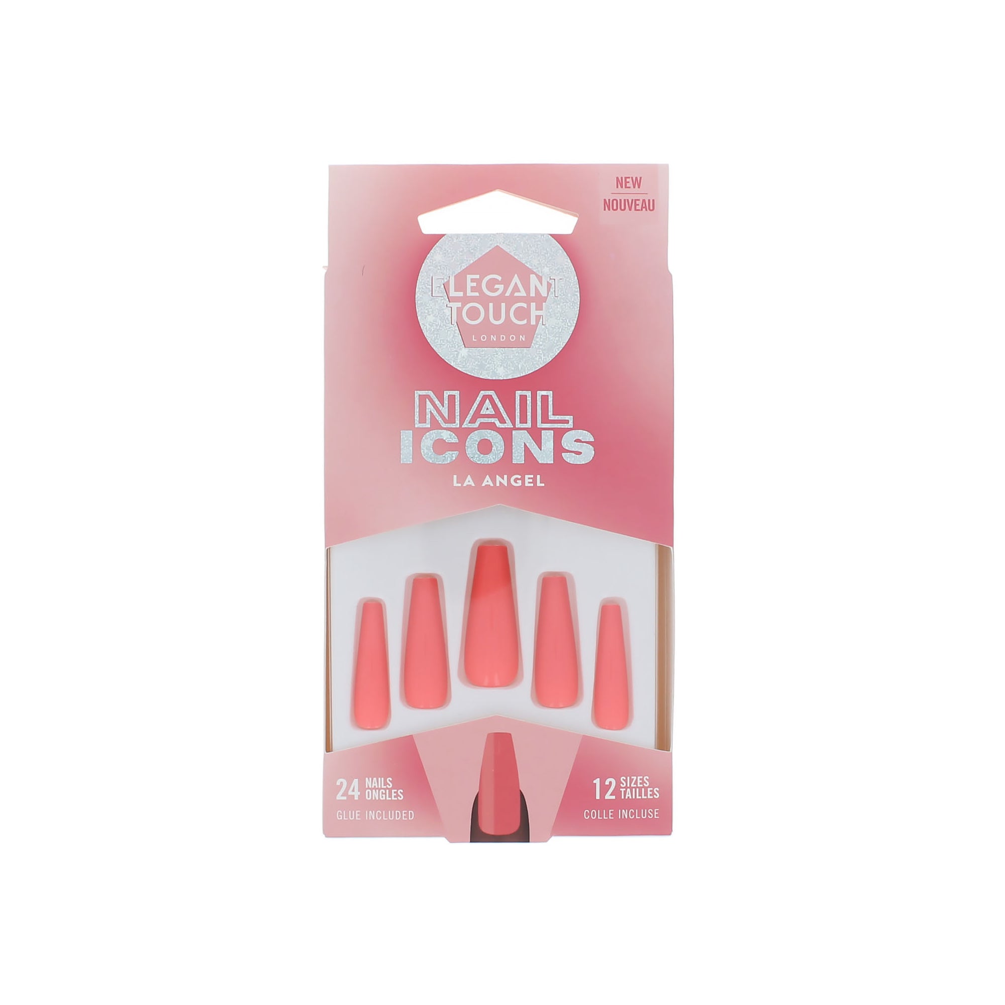 Elegant Touch Nail Icons 24 Nails with Glue - La Angel