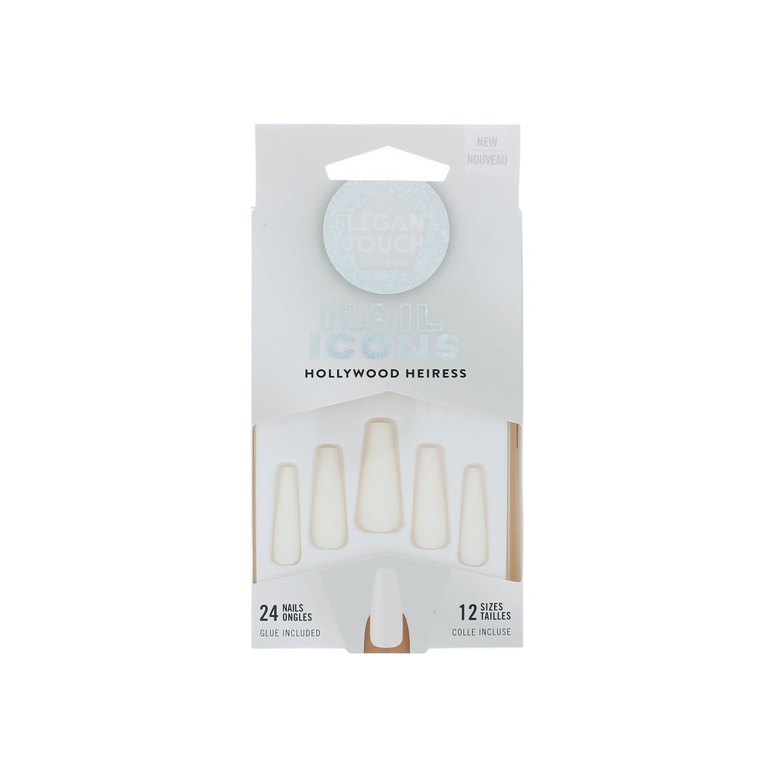 Elegant Touch Nail Icons 24 Nails with Glue - Hollywood Heiress