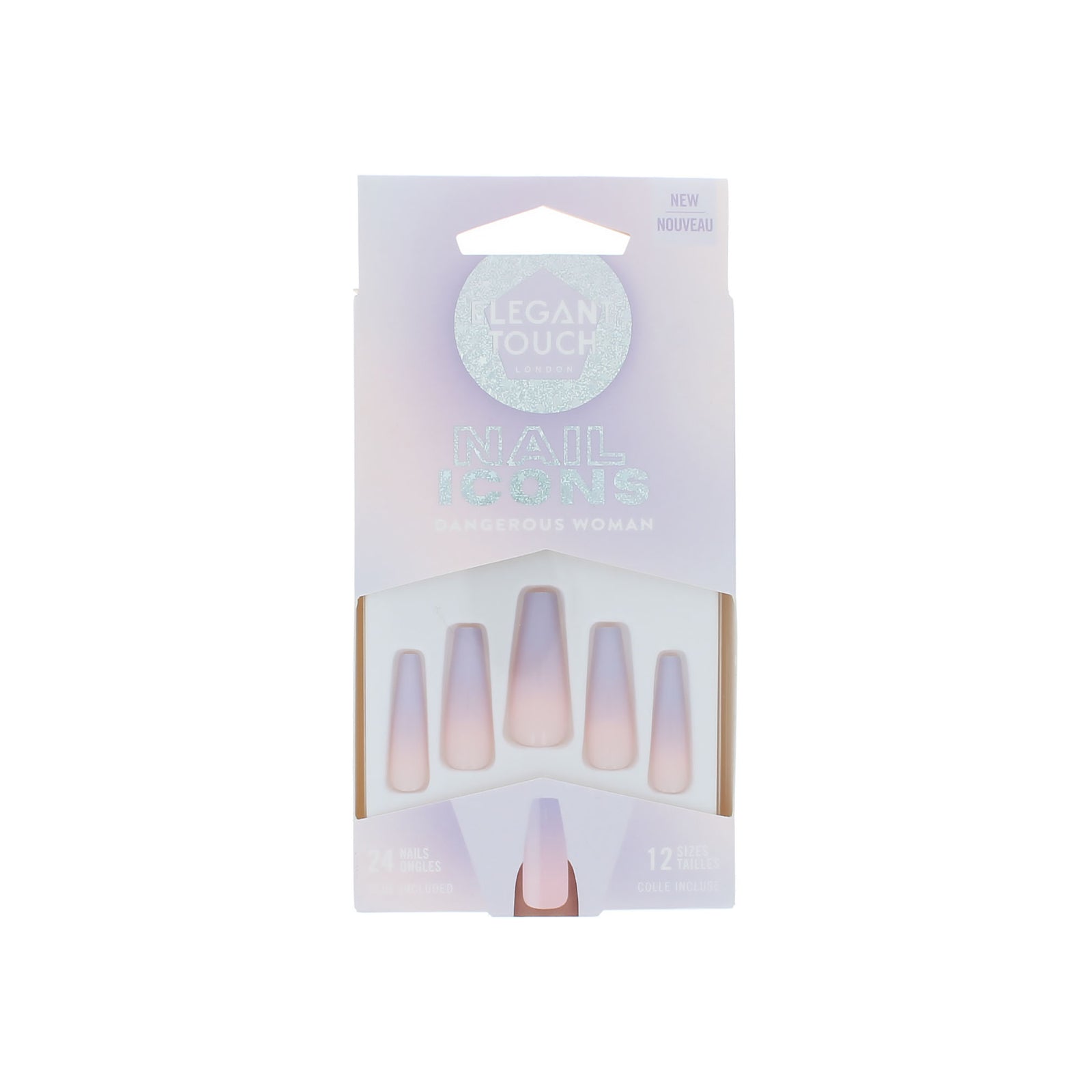 Elegant Touch Nail Icons 24 Nails with Glue - Dangerous Woman