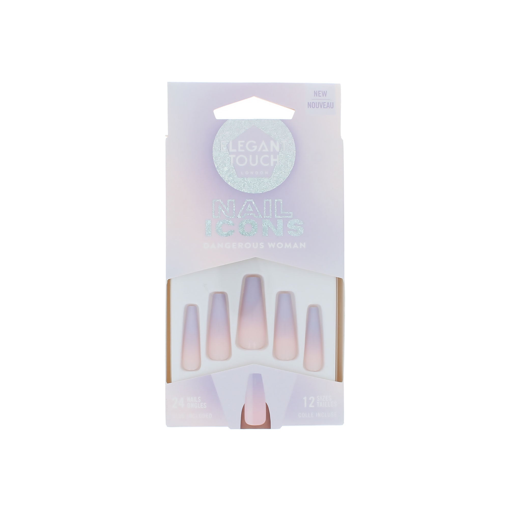 Elegant Touch Nail Icons 24 Nails with Glue - Dangerous Woman