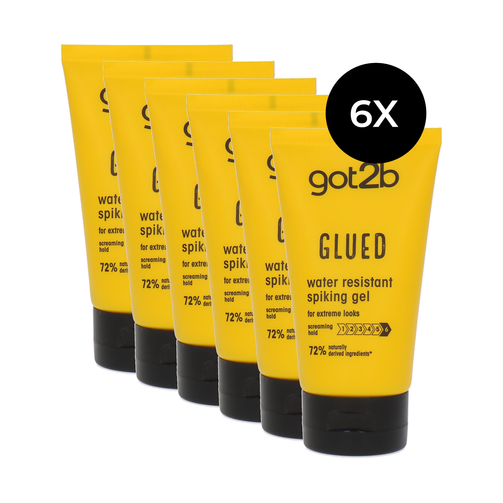 Schwarzkopf Got2B Glued Water Resistant Spiking Gel - 6 x 150 ml