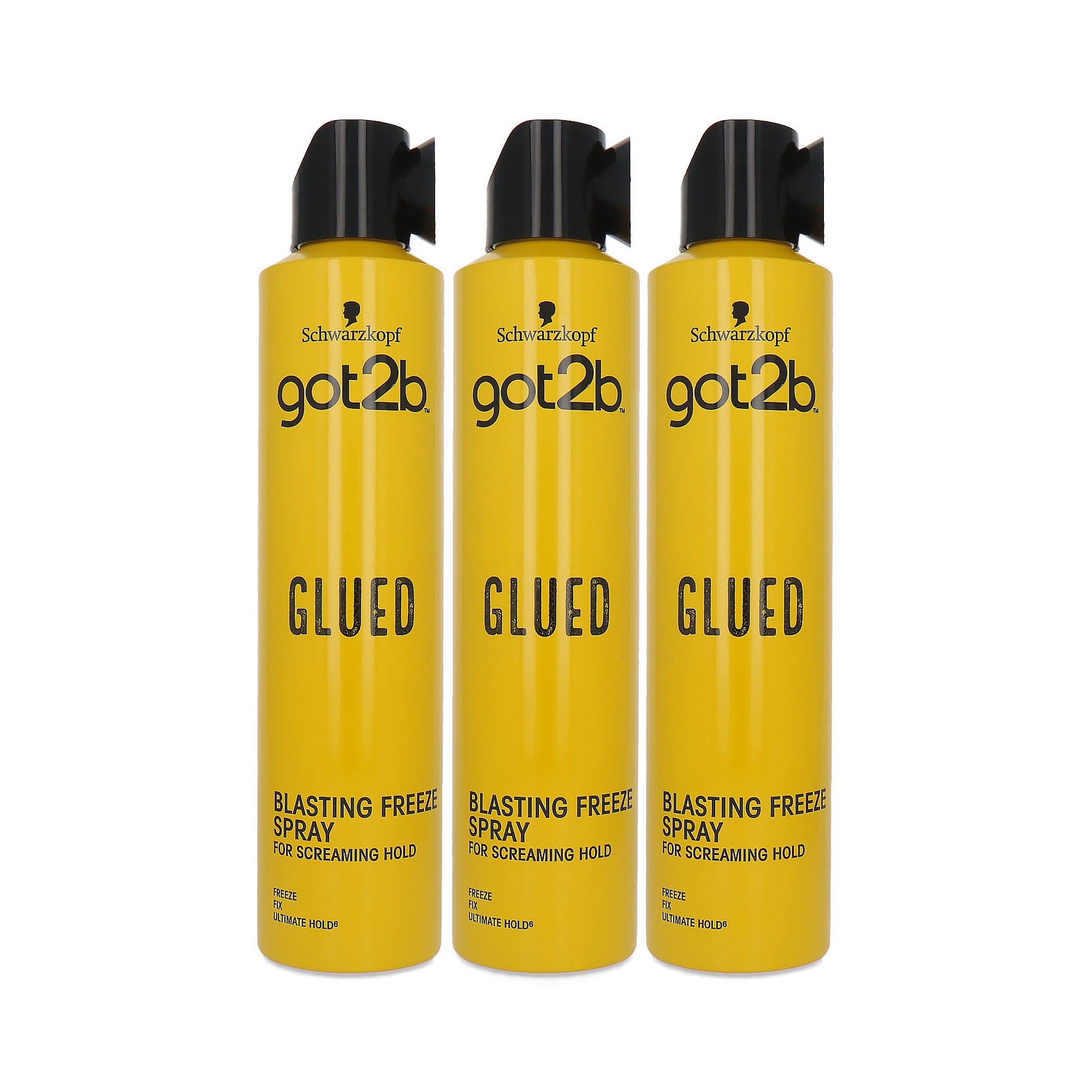 Schwarzkopf Glued Blasting Freeze Hairspray - 300 ml (set van 3)