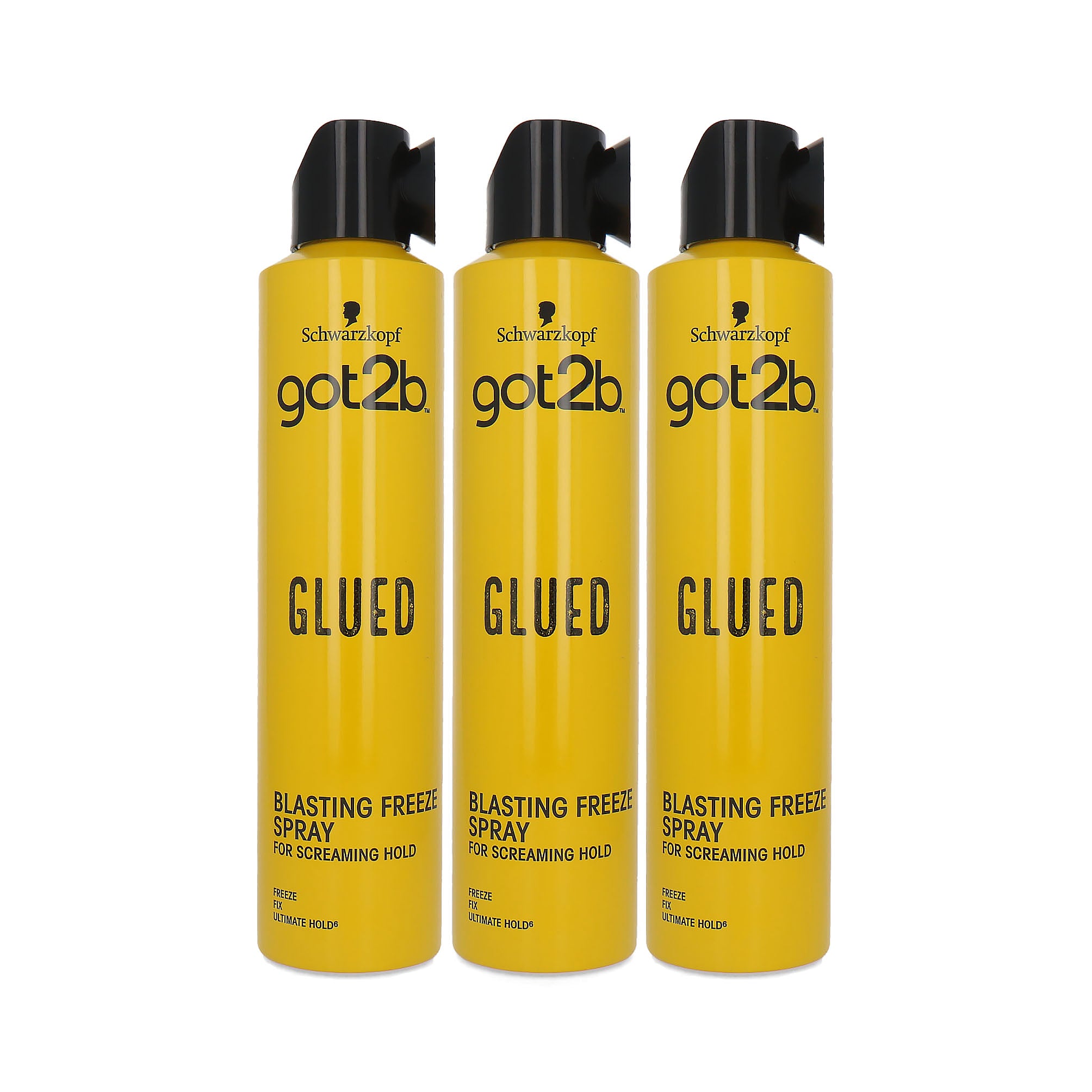 Schwarzkopf Glued Blasting Freeze Hairspray - 300 ml (set van 3)