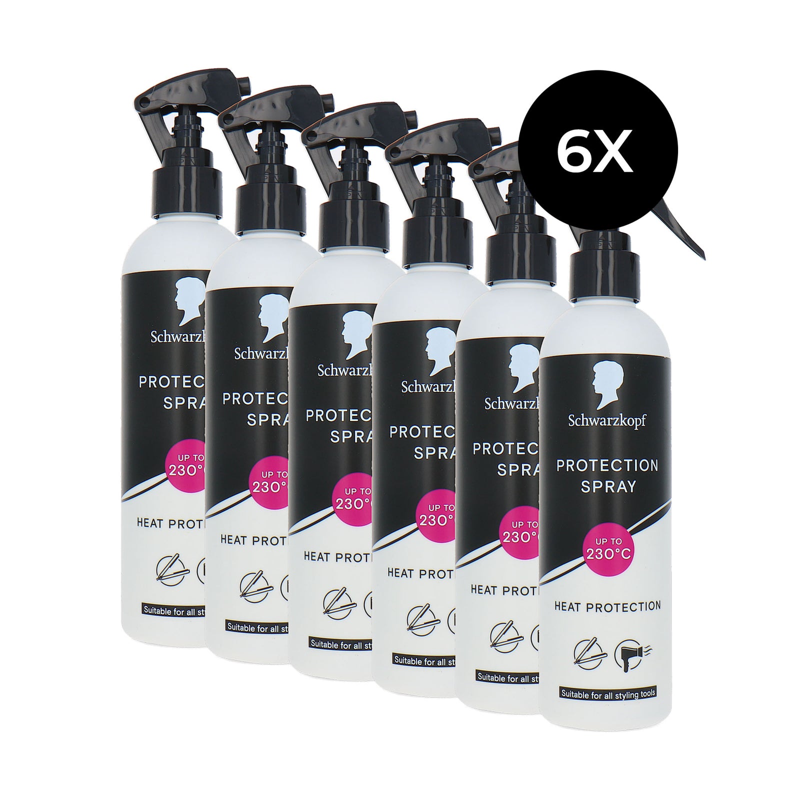 Schwarzkopf Heat Protection Spray - 6 x 250 ml