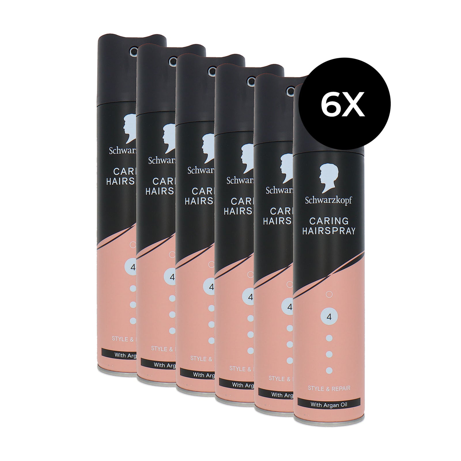 Schwarzkopf Caring Hairspray - 6 x 250 ml