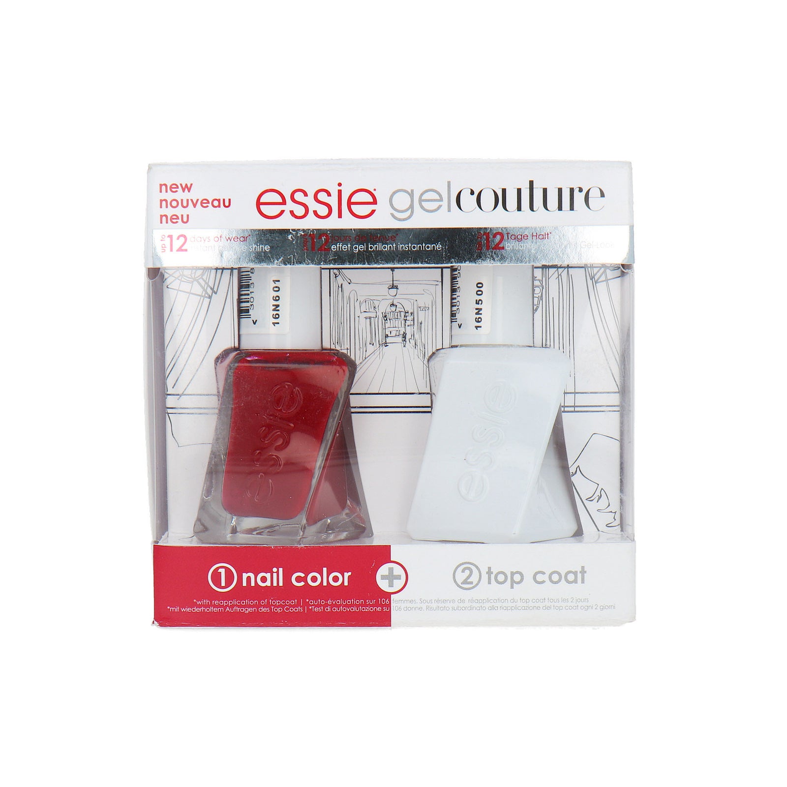 Essie Gel Couture Nail Polish Set - Bubbles Only + Topcoat