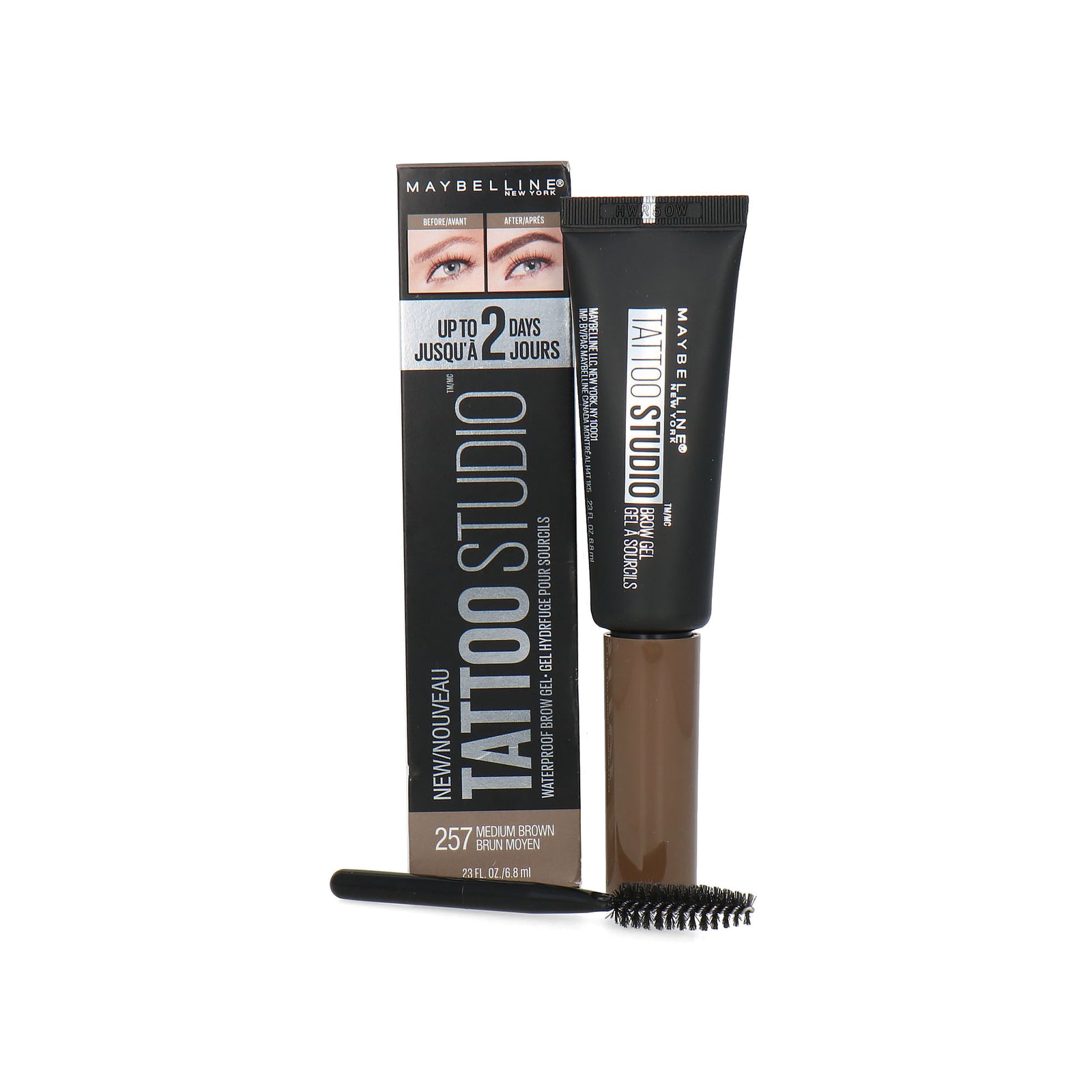 Maybelline Tattoo Studio Waterproof Wenkbrauwgel - 257 Medium Brown