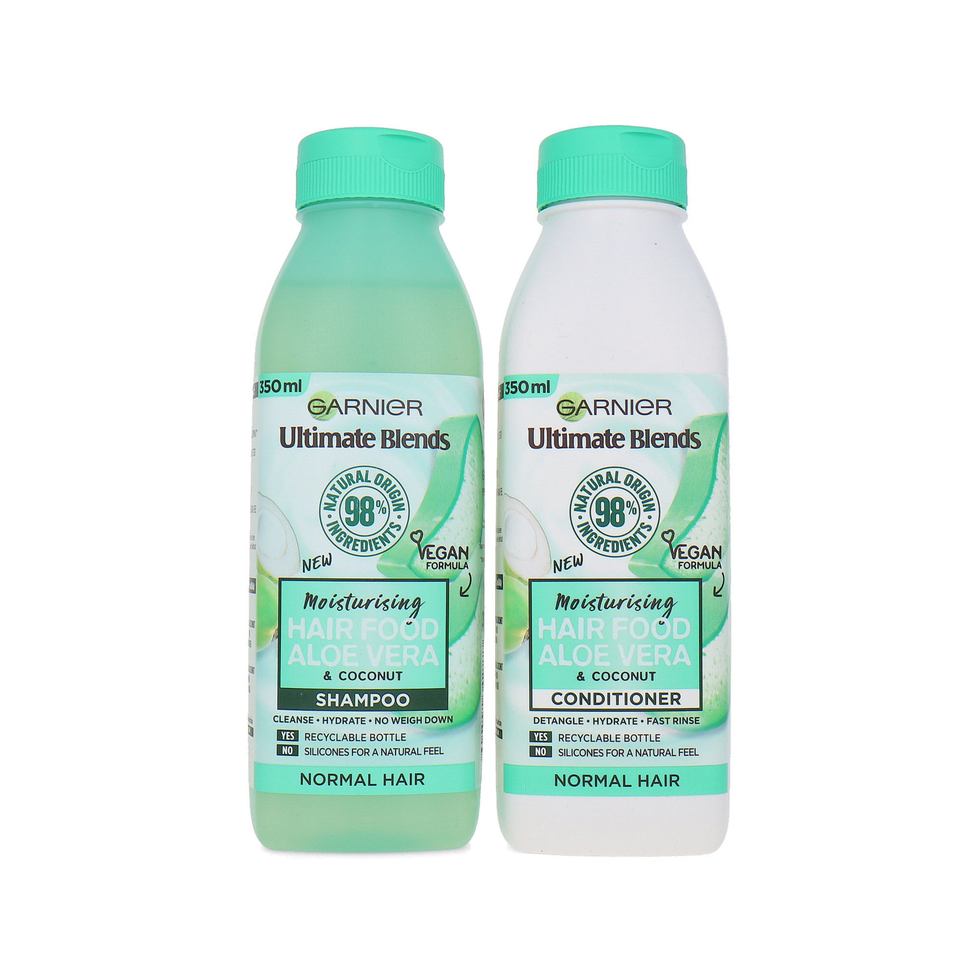 Garnier Ultimate Blends Moisturising Hair Food Shampoo + Conditioner - Aloe Vera 2 x 350 ml