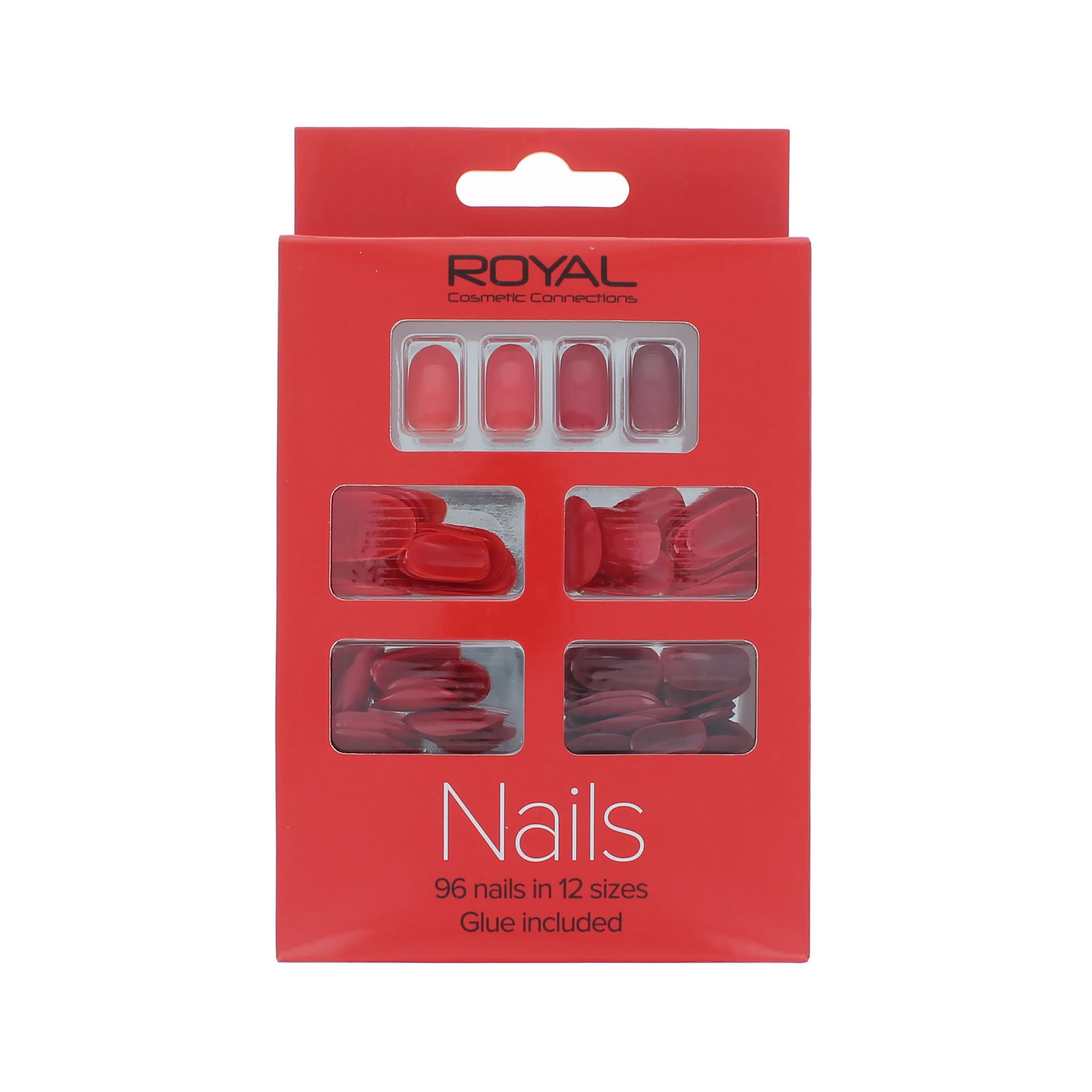 Royal 96 Nails with Glue - Reds