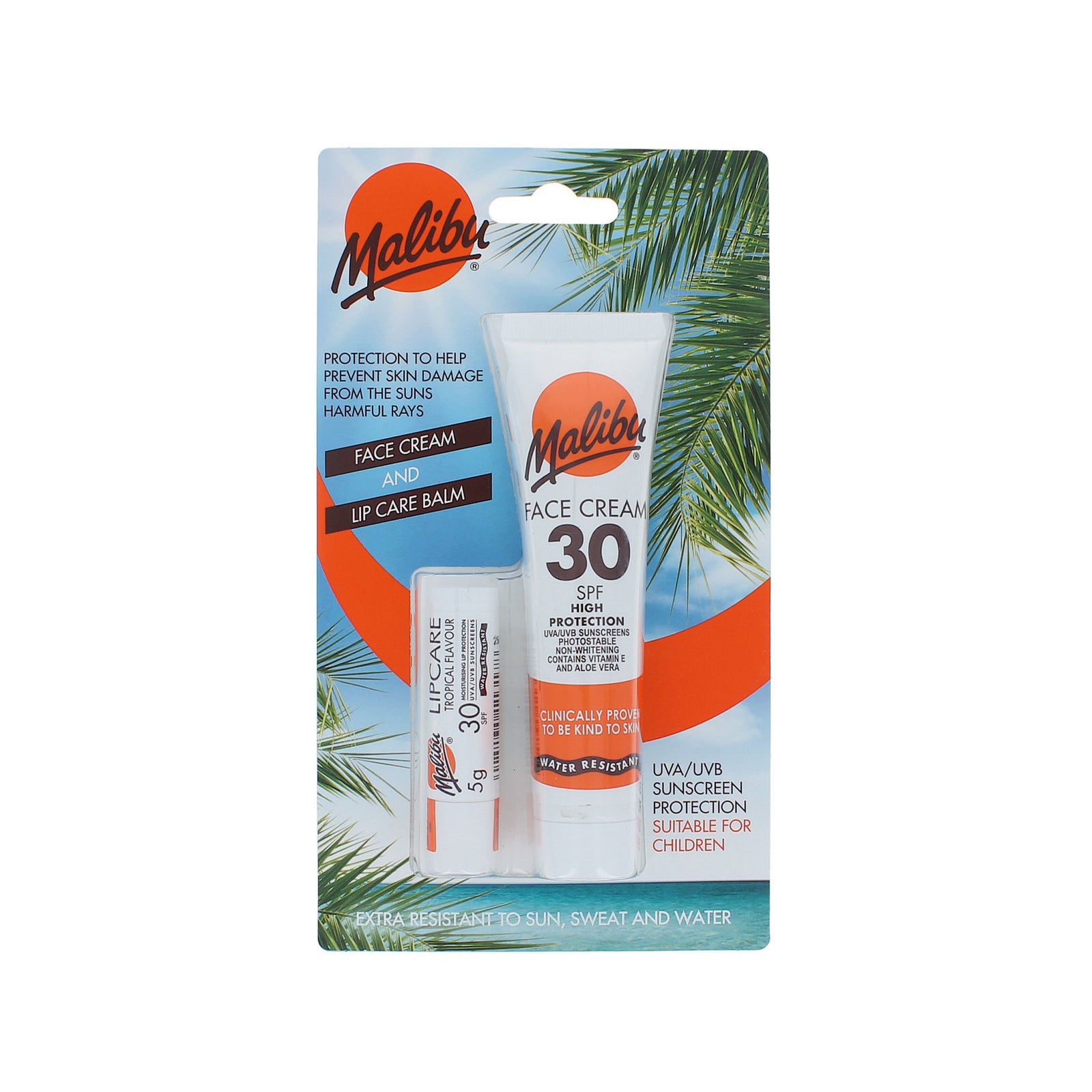 Malibu Face Cream and Lip Care Balm SPF 30