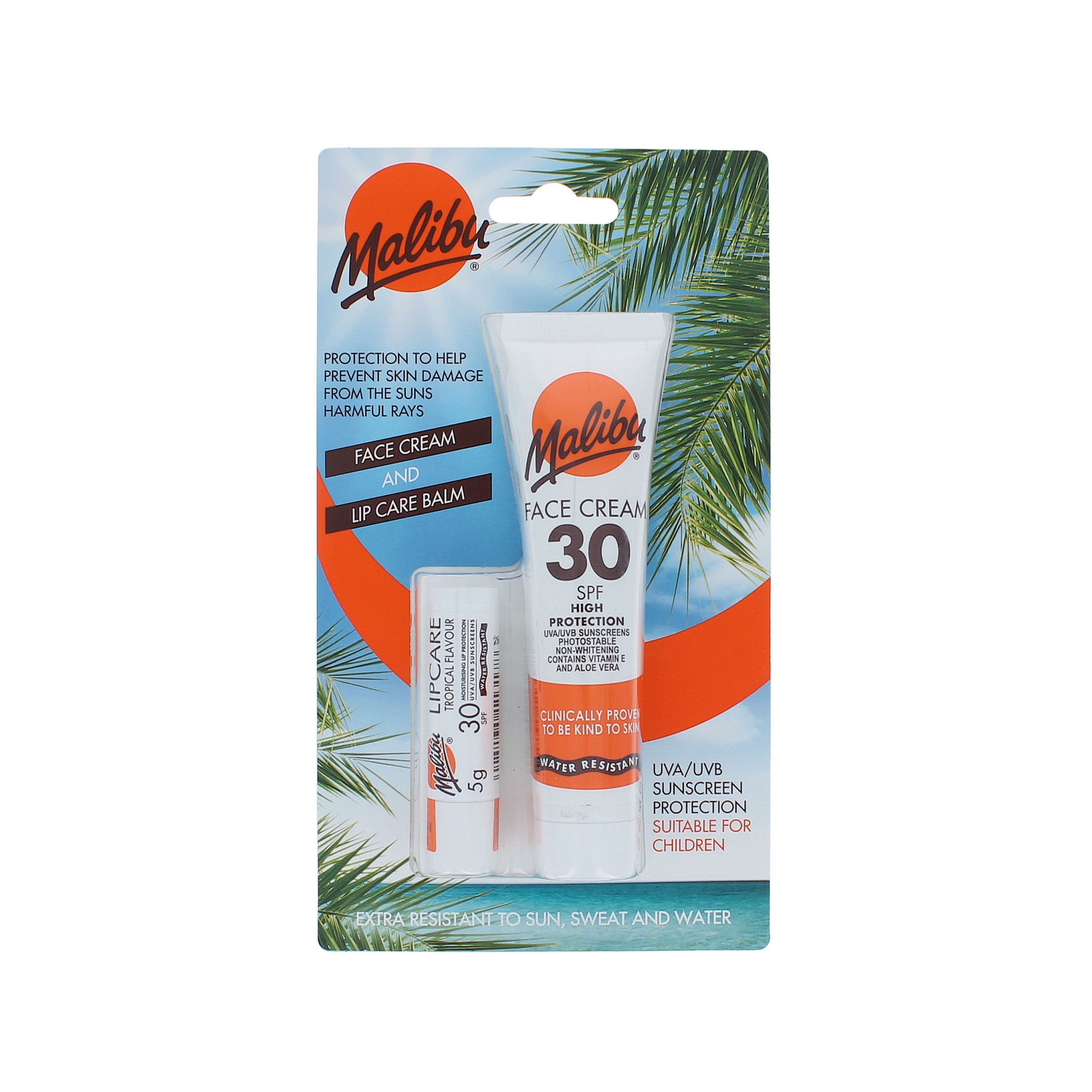 Malibu Face Cream and Lip Care Balm SPF 30